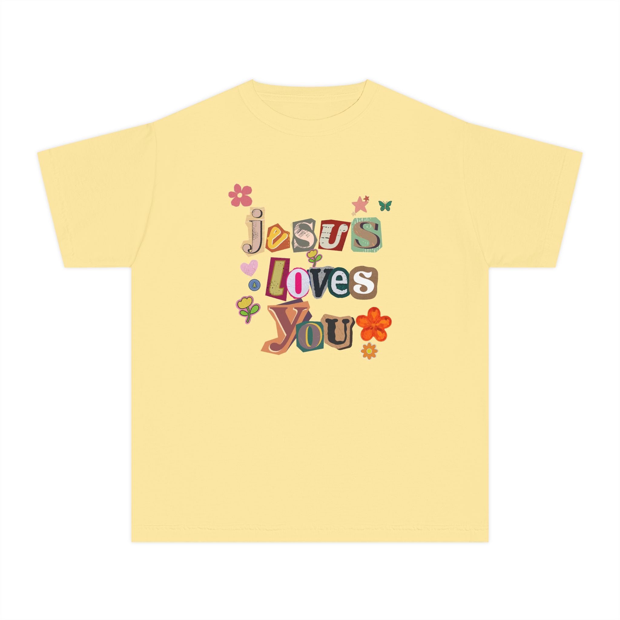 Kids "Jesus Loves You" Retro Floral Tee