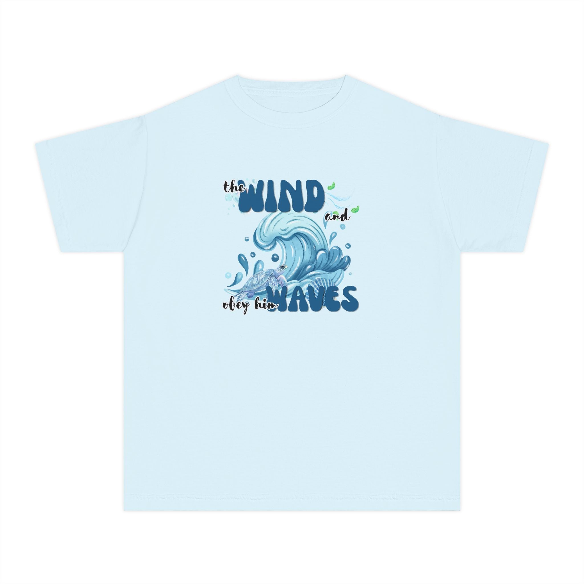Youth Tee — "The Wind and Waves" Surf Wave Graphic Shirt