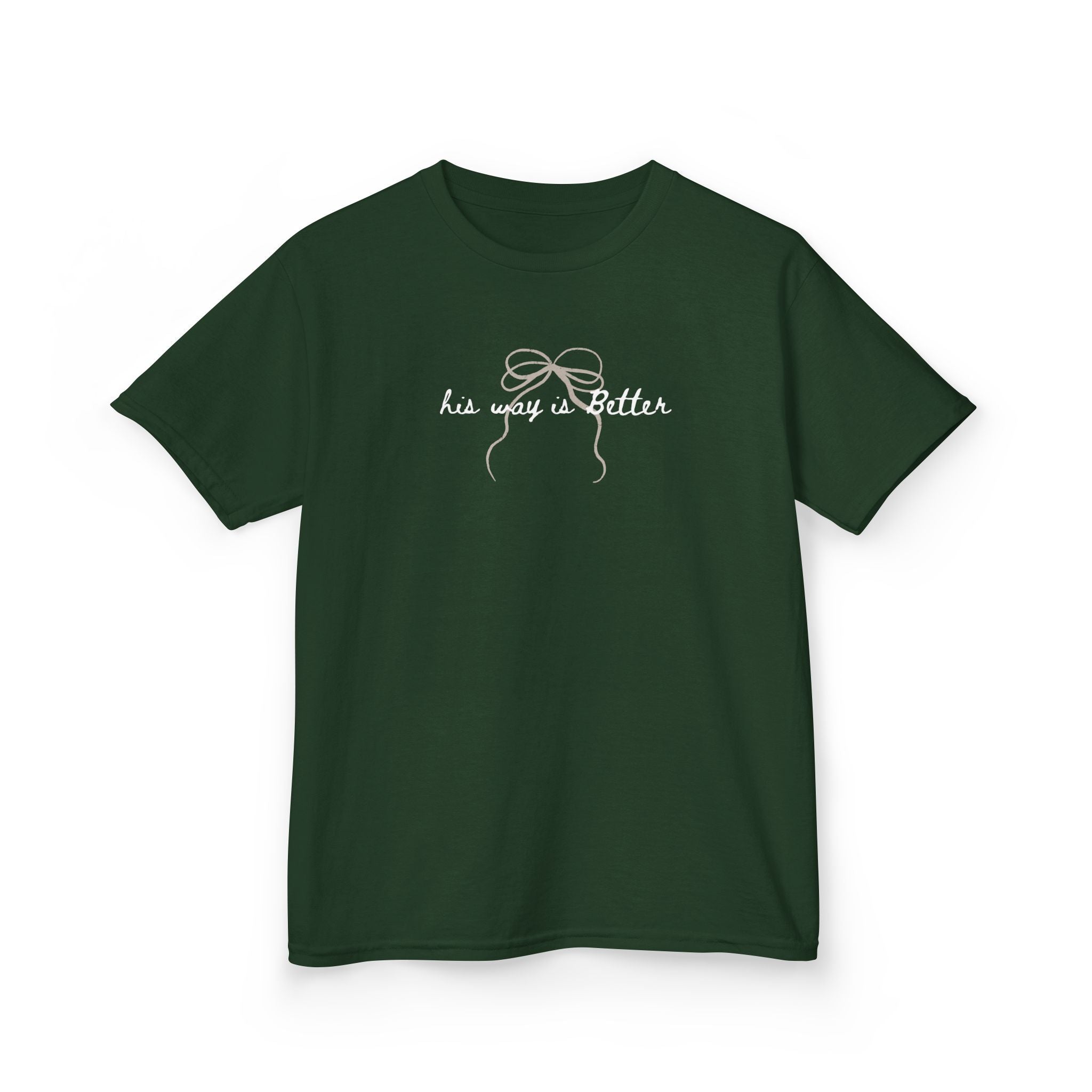 Kids T-Shirt — "His Way is Better" Bow Graphic Tee