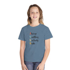 Youth Tee — "Always Dwelling on Heavenly Deeds" Inspirational Kids Shirt