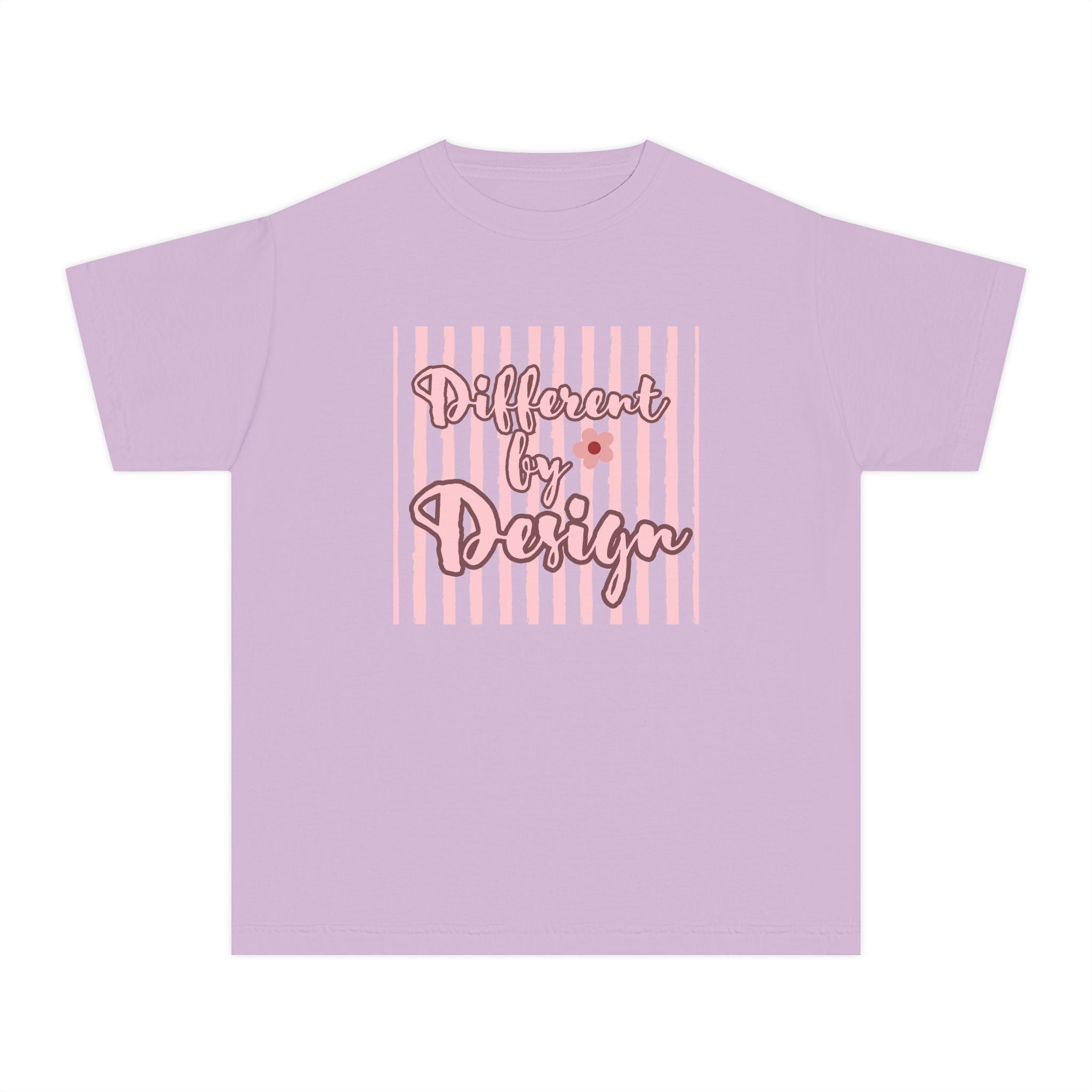 Youth Tee — "Different by Design" striped tee