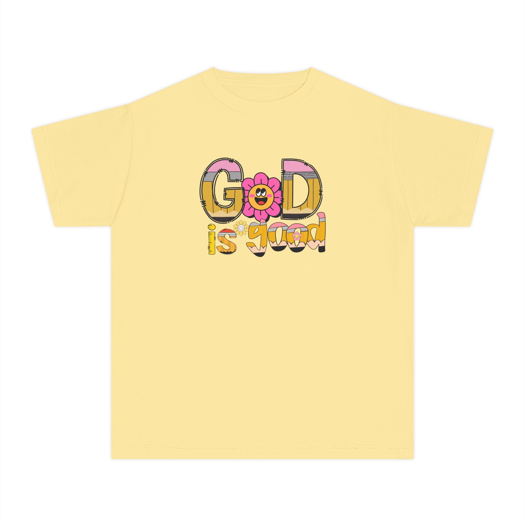 Youth Tee — "Good Is Good" Retro alphabet Graphic