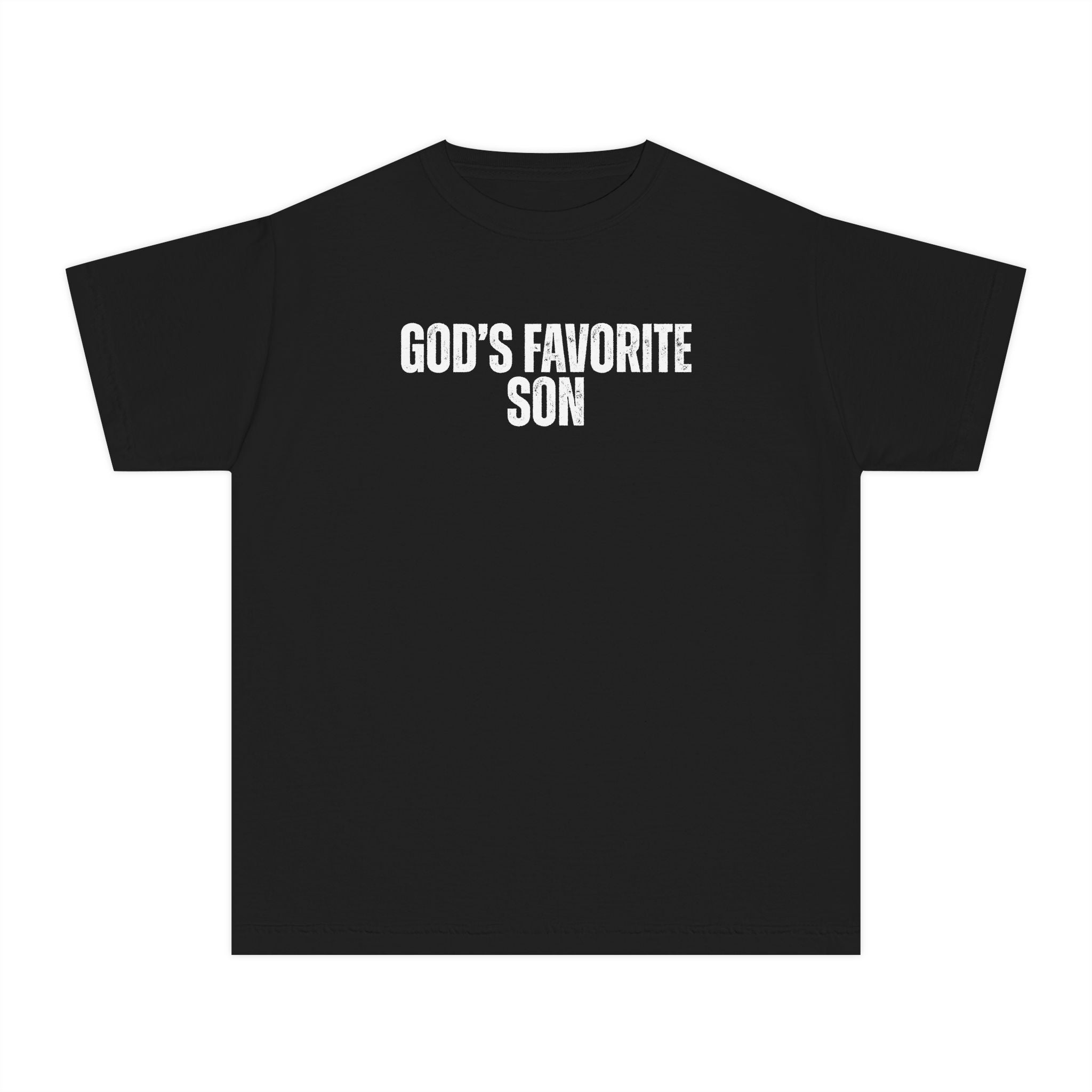 Youth Tee — "God's Favorite Son" Christian Kids Shirt