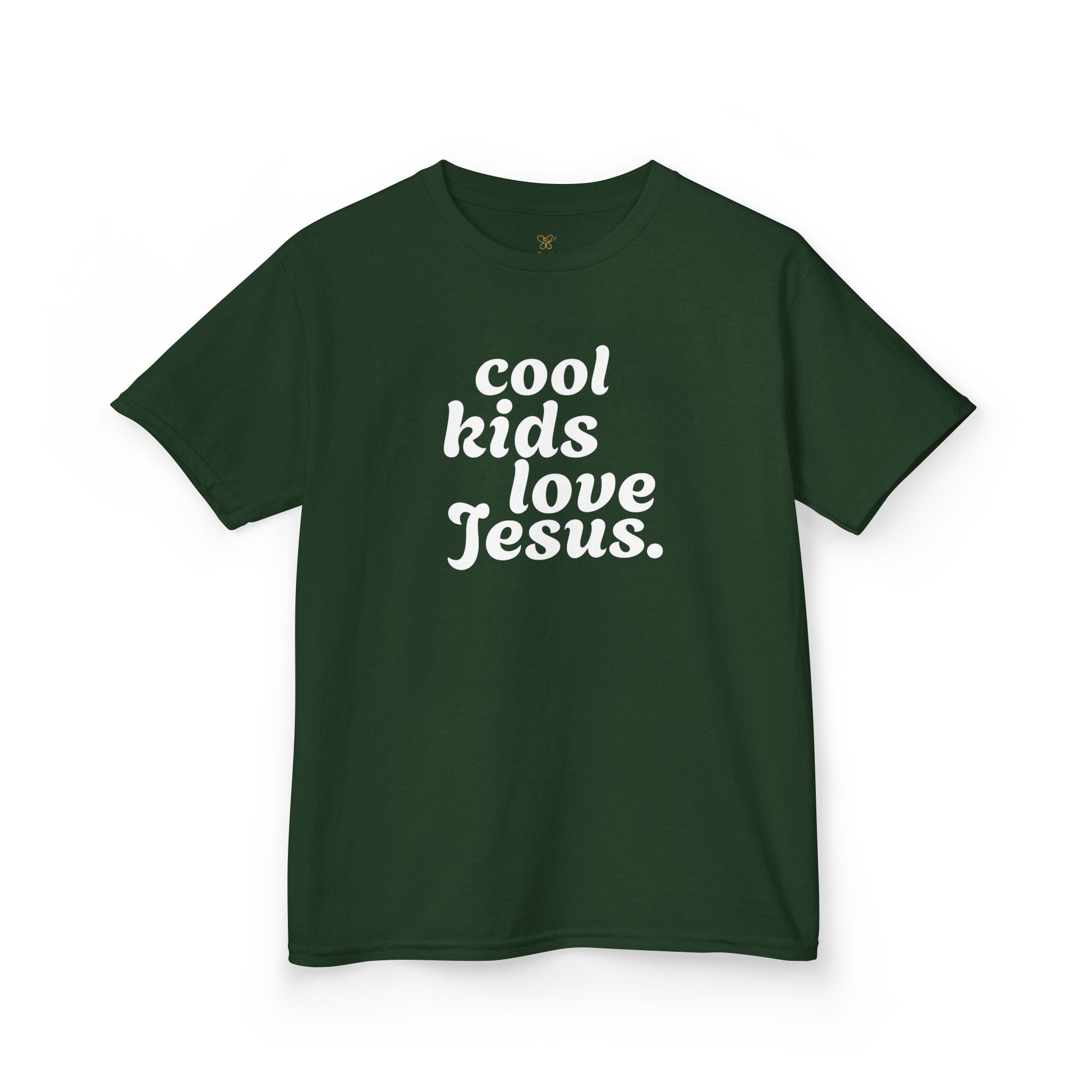 Kids Tee - "Cool Kids Love Jesus" Christian Youth Shirt