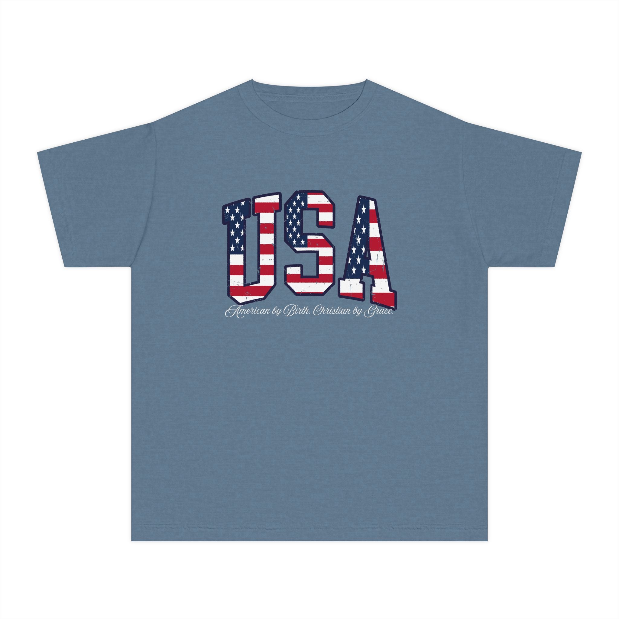 Youth USA Flag T-Shirt – Patriotic Independence Day Tee