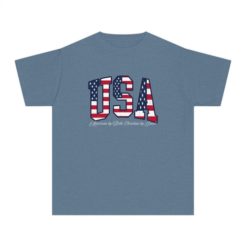 Youth USA Flag T-Shirt – Patriotic Independence Day Tee