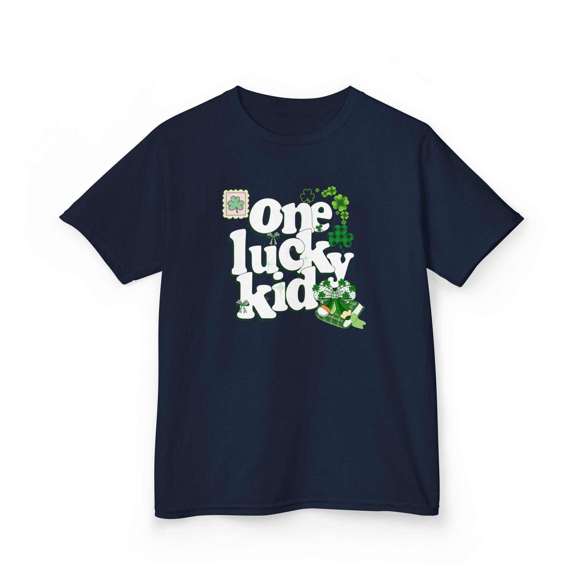 Kids Tee — "One Lucky Kid" Shamrock St. Patrick’s Day Shirt