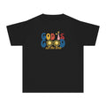 Youth T‑Shirt — "God is Good All the Time" Retro Sunflowers Kids Tee