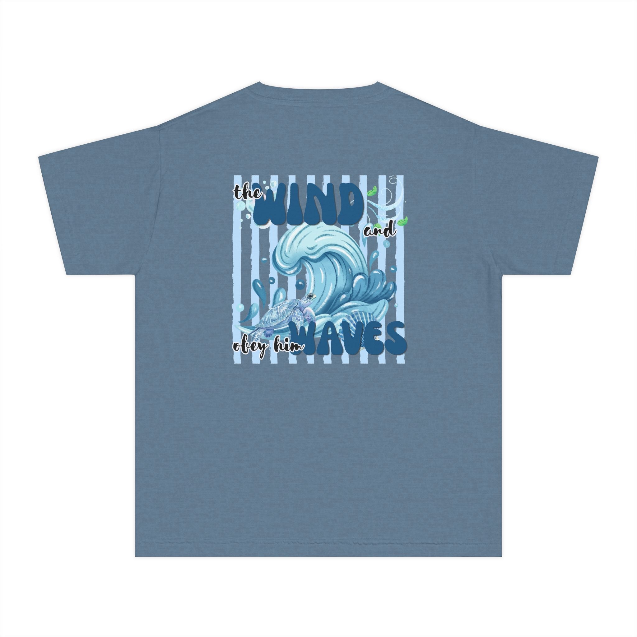 Youth Tee — "The Wind and Waves" Surf Wave Graphic Shirt