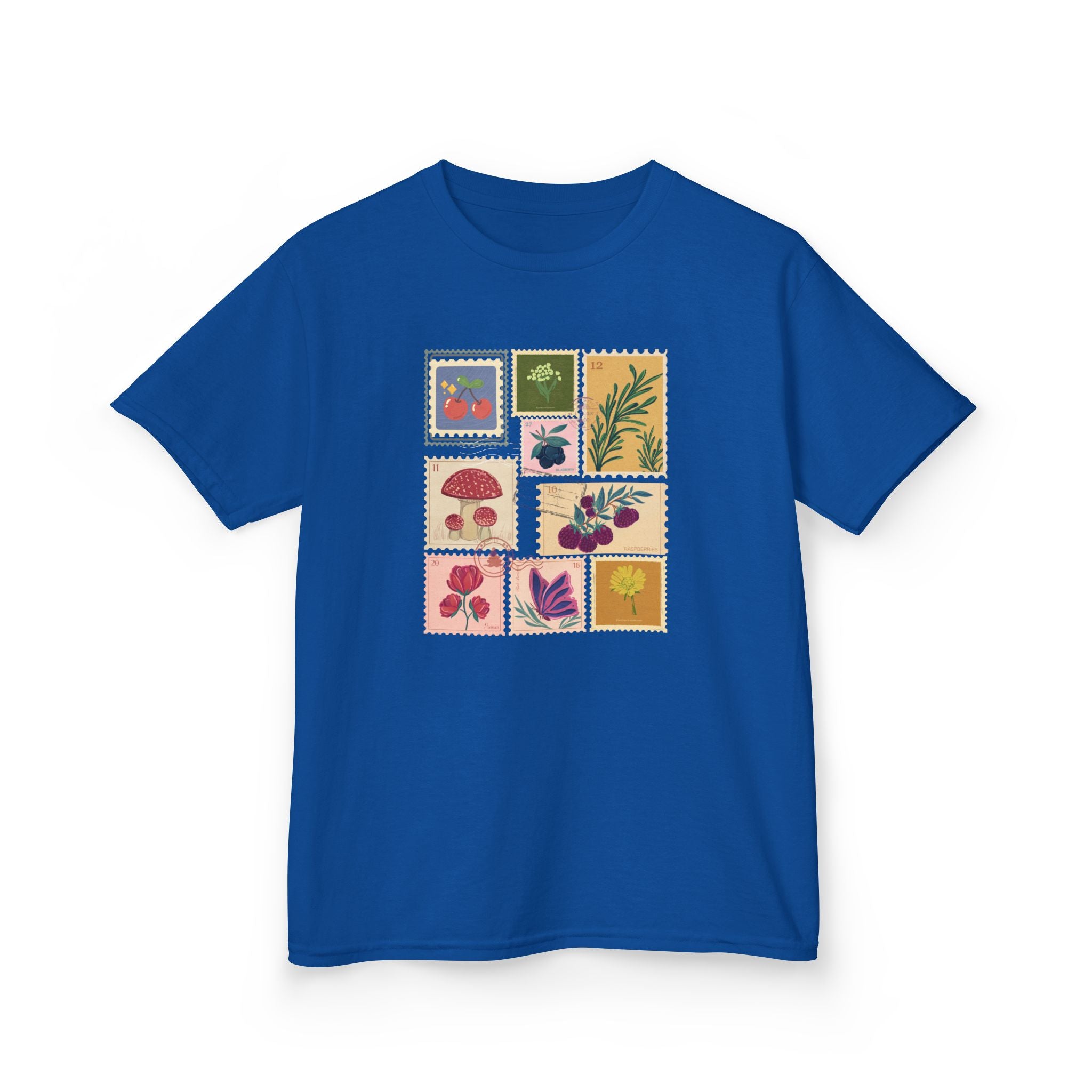 Vintage Floral Stamps Tee — Botanical postal stamps Graphic Shirt
