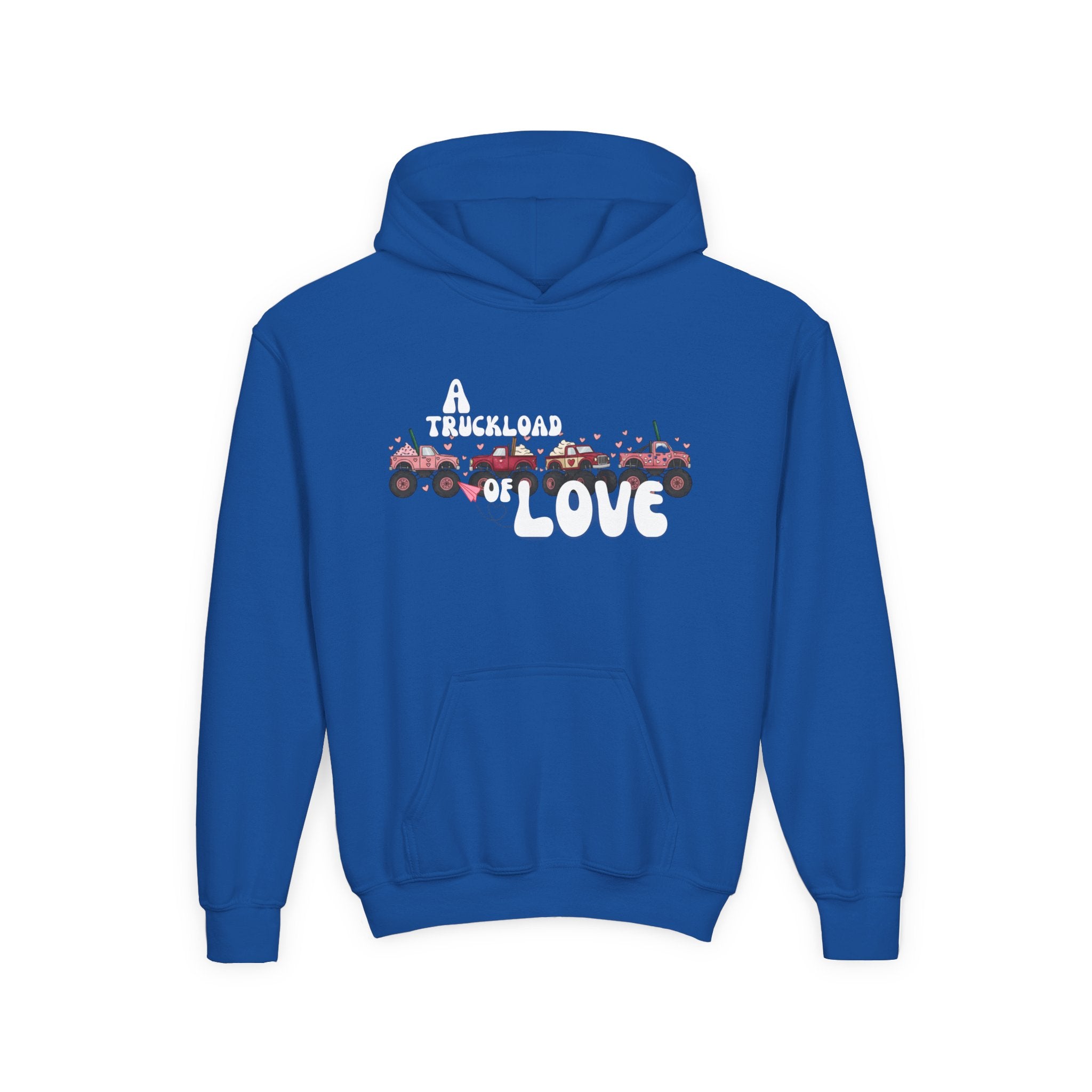 Youth Hoodie – Monster Truck Fleet Love Graphic