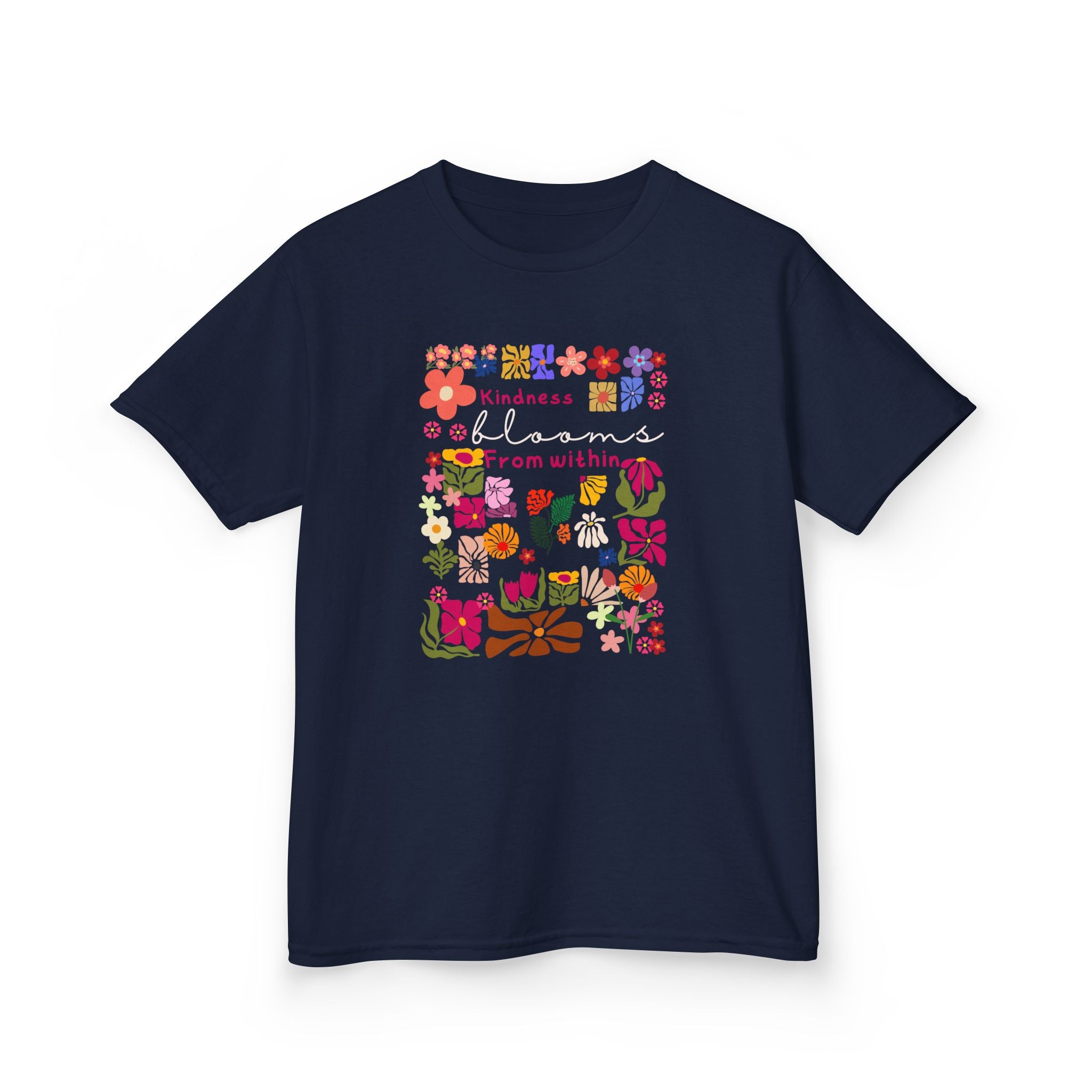 Kids Tee — Colorful Floral Garden "Bloom from Within" Shirt