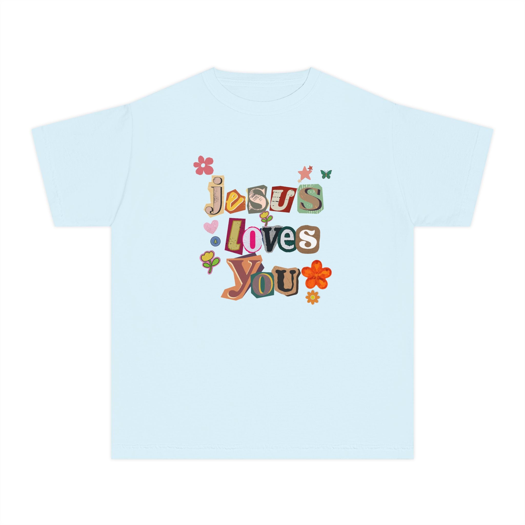 Kids "Jesus Loves You" Retro Floral Tee