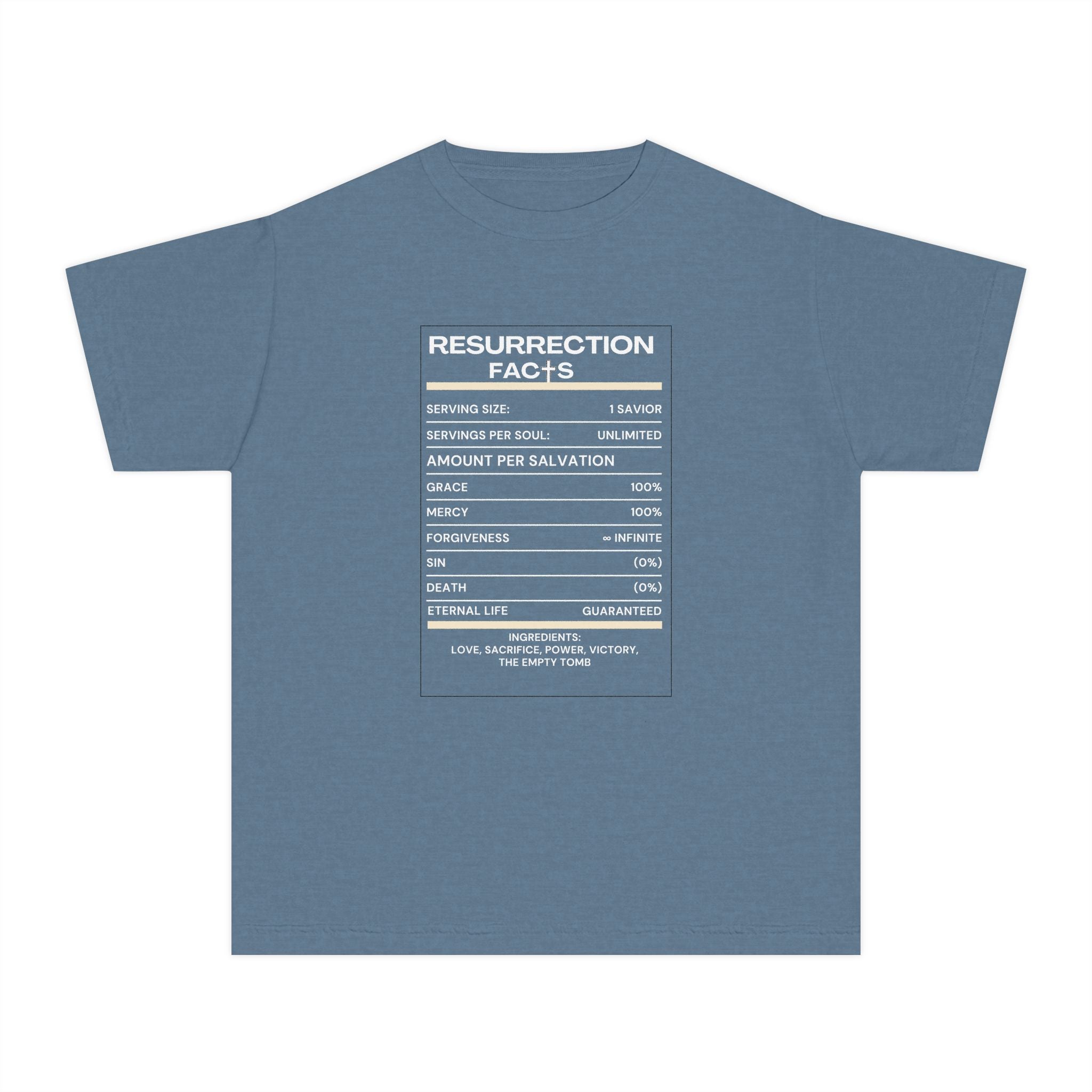 Resurrection Facts Youth Tee - Christian Faith Graphic Shirt