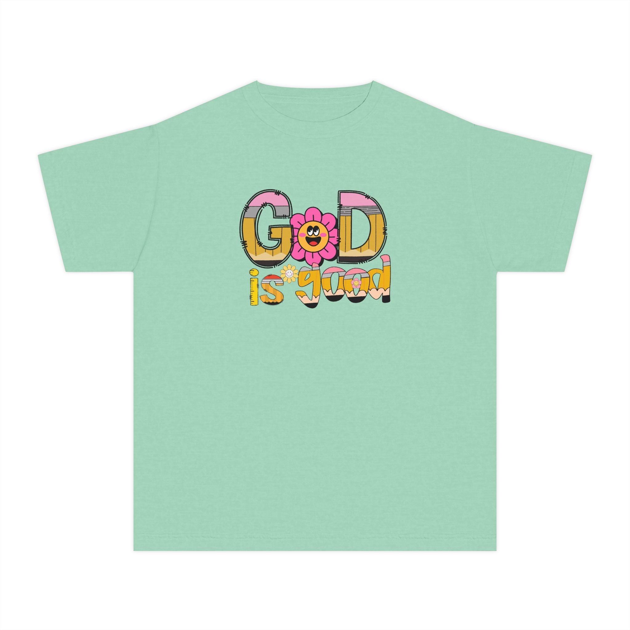 Youth Tee — "Good Is Good" Retro alphabet Graphic