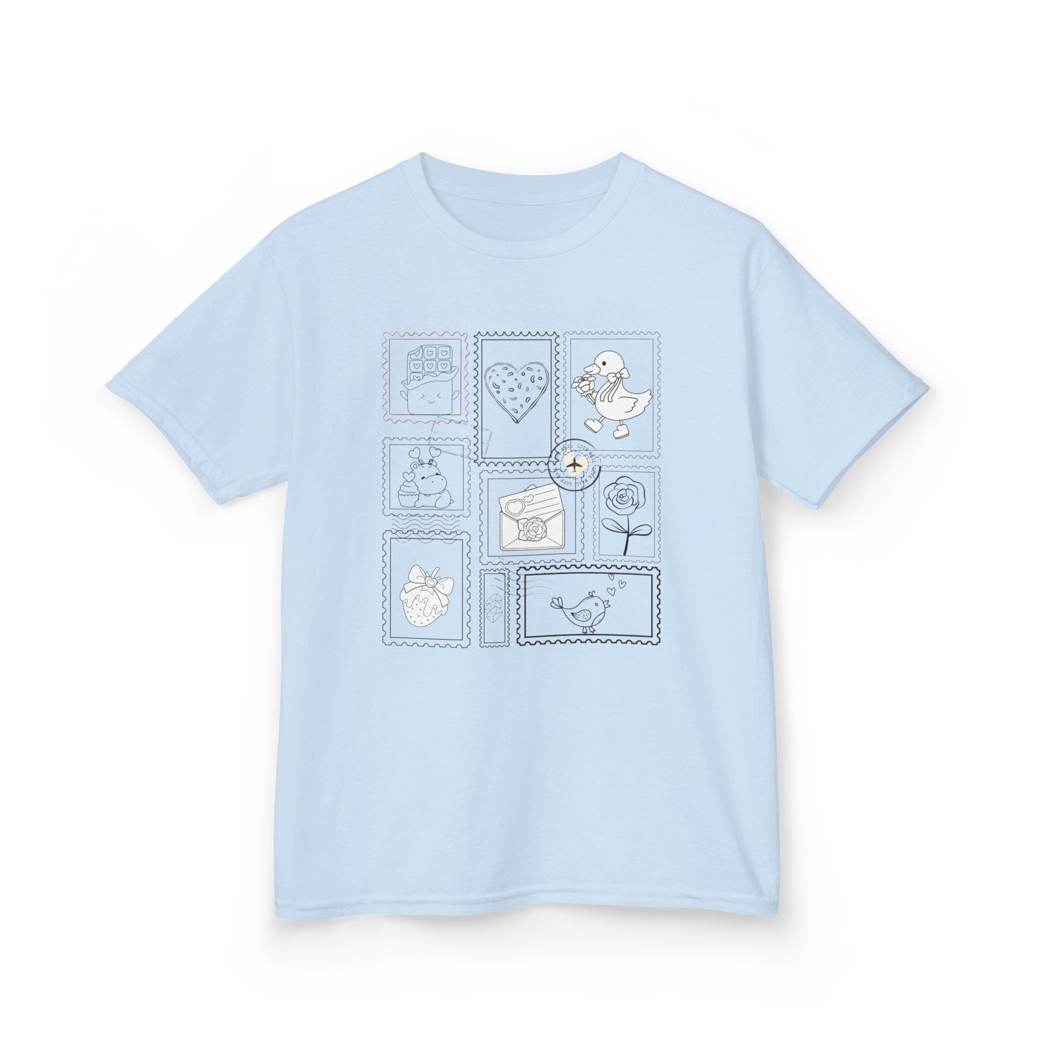 Kids Tee — Minimalist Doodle Frames with Cute Animal Sketches