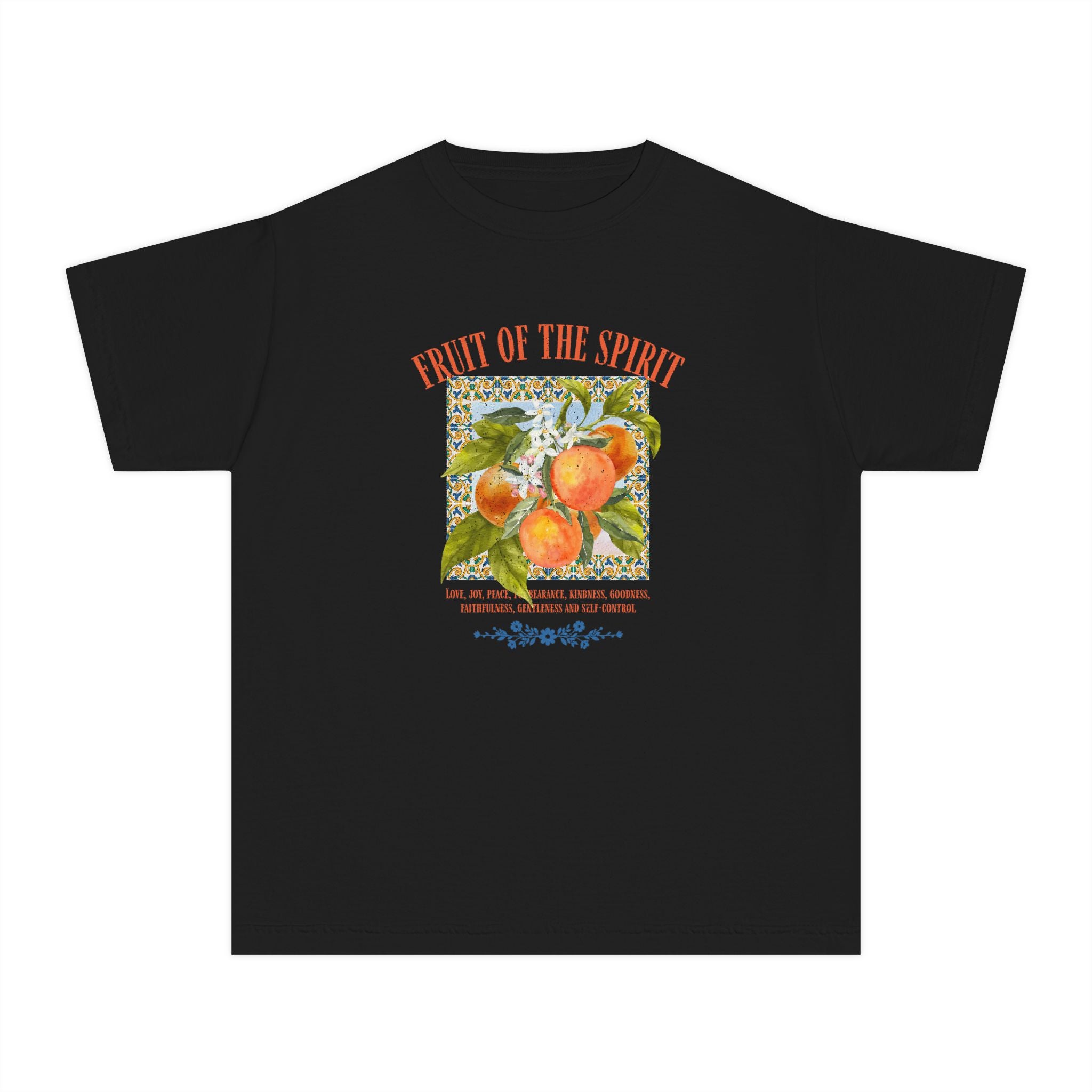 Youth Tee - "Fruit of the Spirit" Peach Graphic