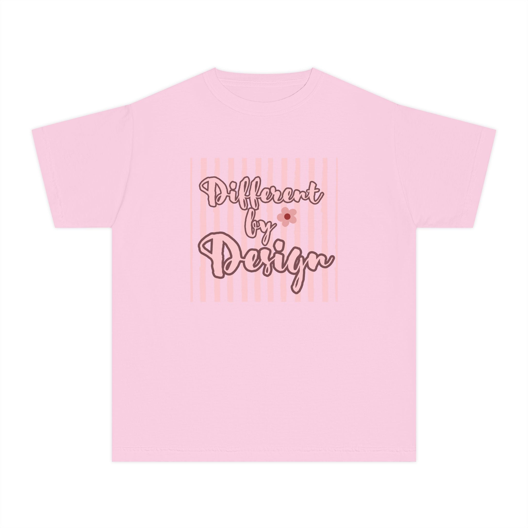Youth Tee — "Different by Design" striped tee