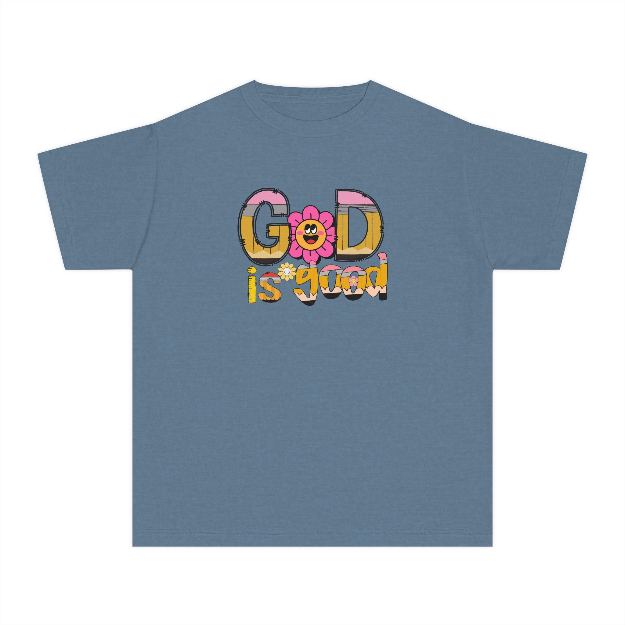 Youth Tee — "Good Is Good" Retro alphabet Graphic