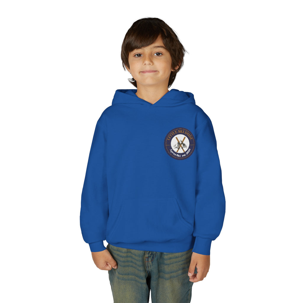 Little Ski Dude Kids Hoodie — Alpine Social Club Vintage Ski Crest