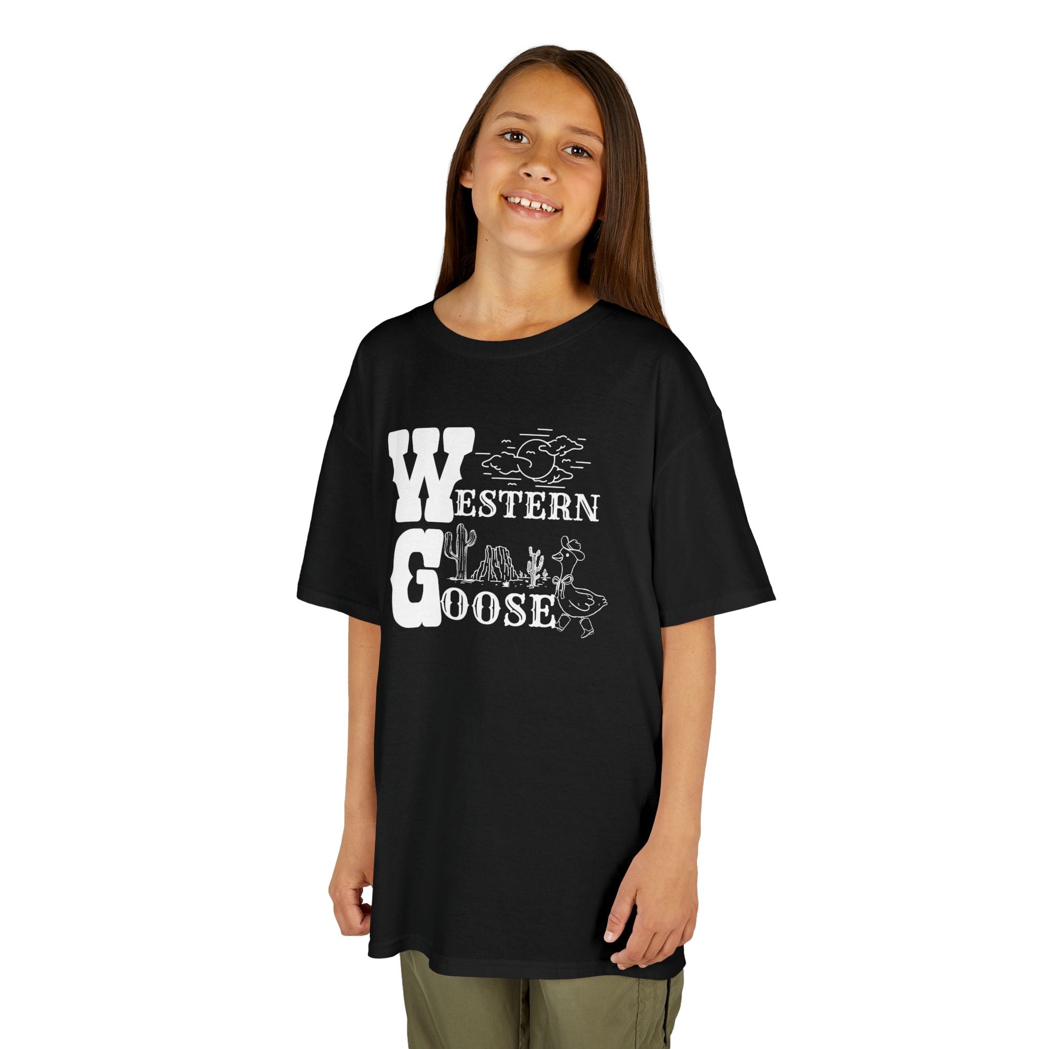 Kids Tee - "Western Goose" Vintage Rodeo Logo Shirt for Boys & Girls