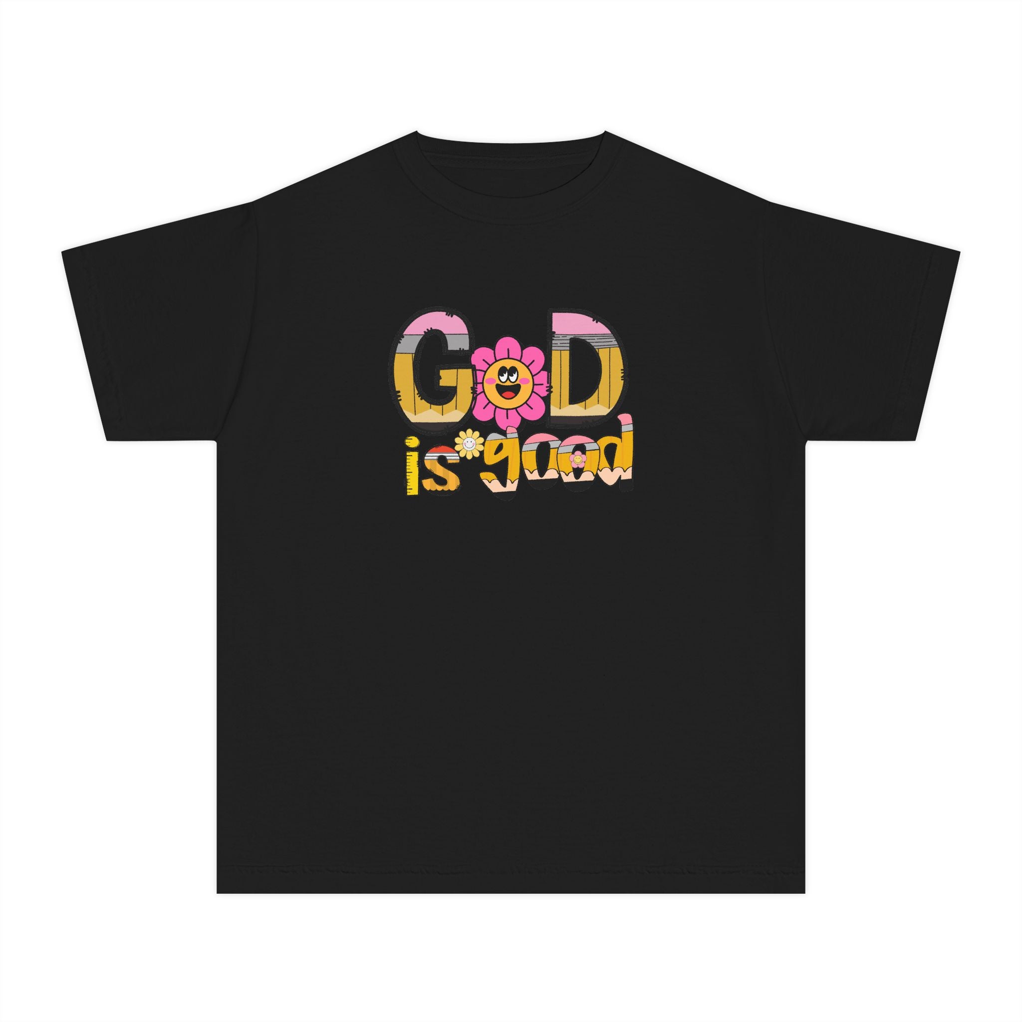 Youth Tee — "Good Is Good" Retro alphabet Graphic