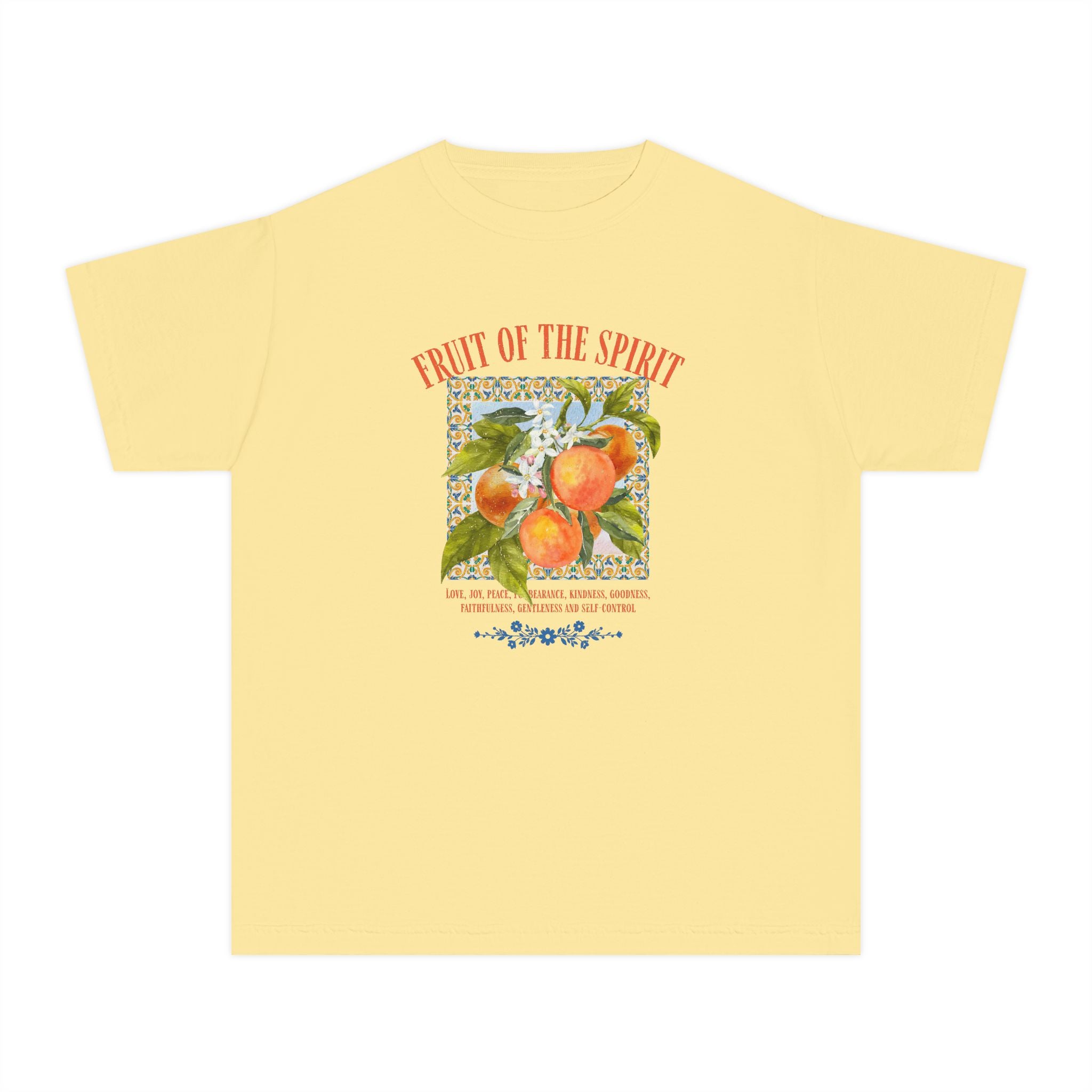 Youth Tee - "Fruit of the Spirit" Peach Graphic