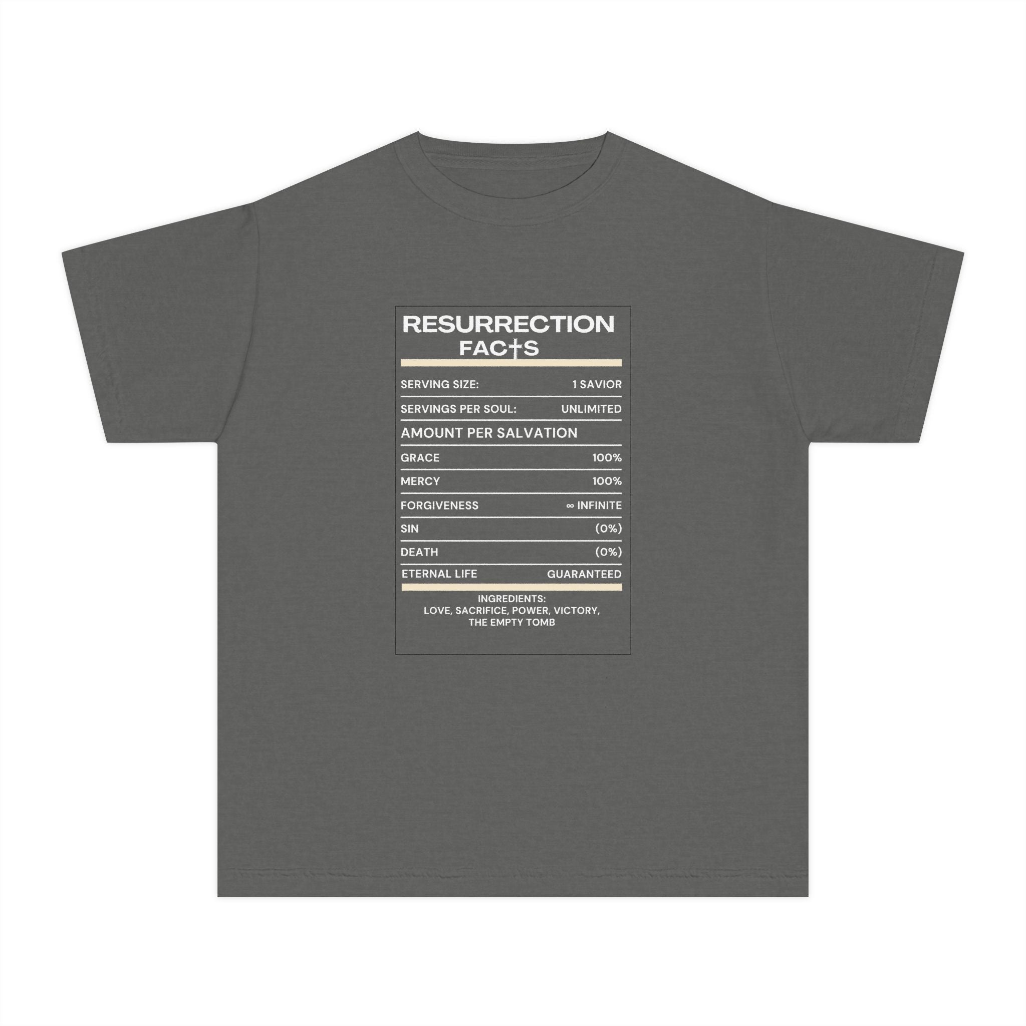 Resurrection Facts Youth Tee - Christian Faith Graphic Shirt