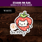 Strawberry Cat Teaparty Kiss-Cut Stickers
