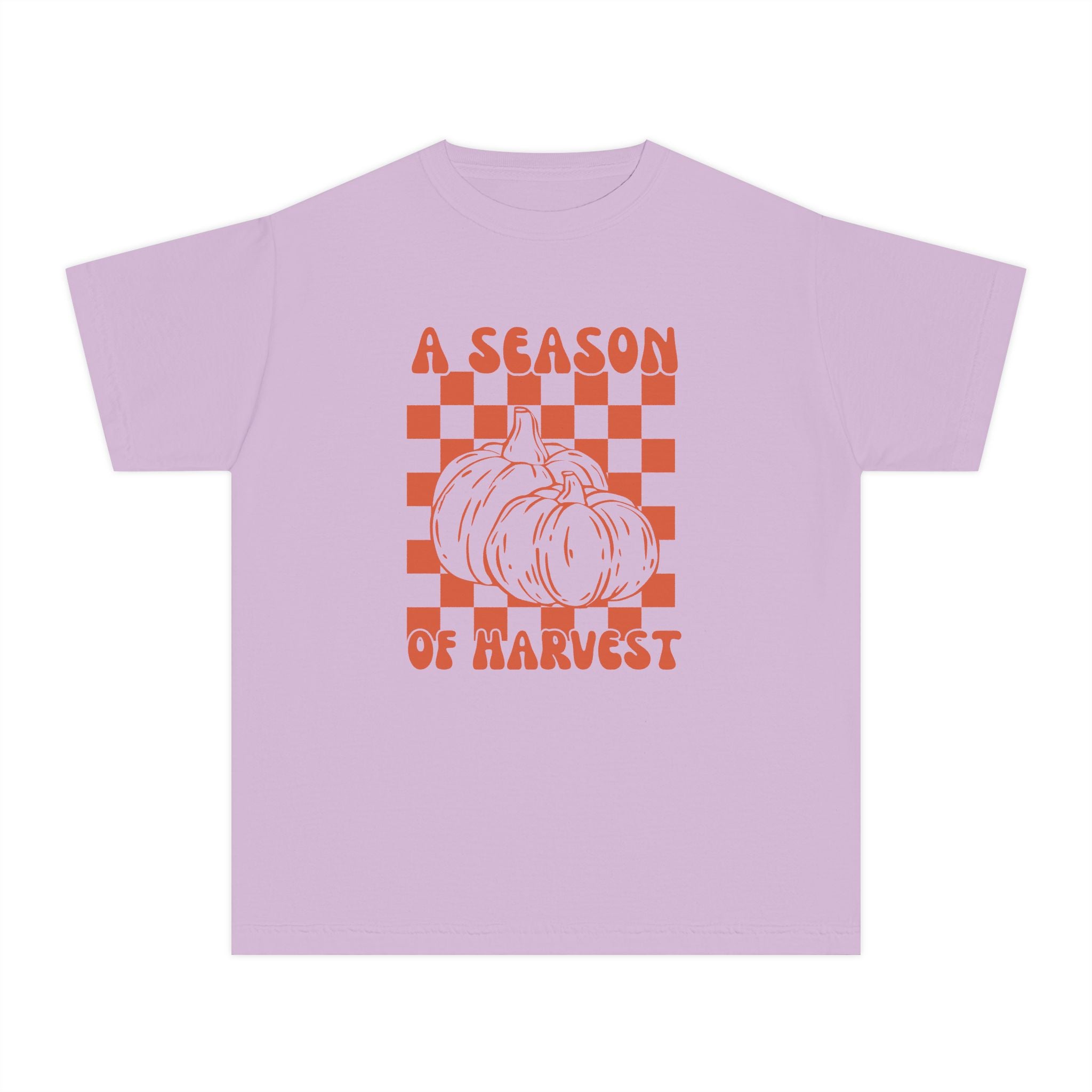 Youth Tee — "A Season of Harvest" Pumpkin Fall Graphic Shirt