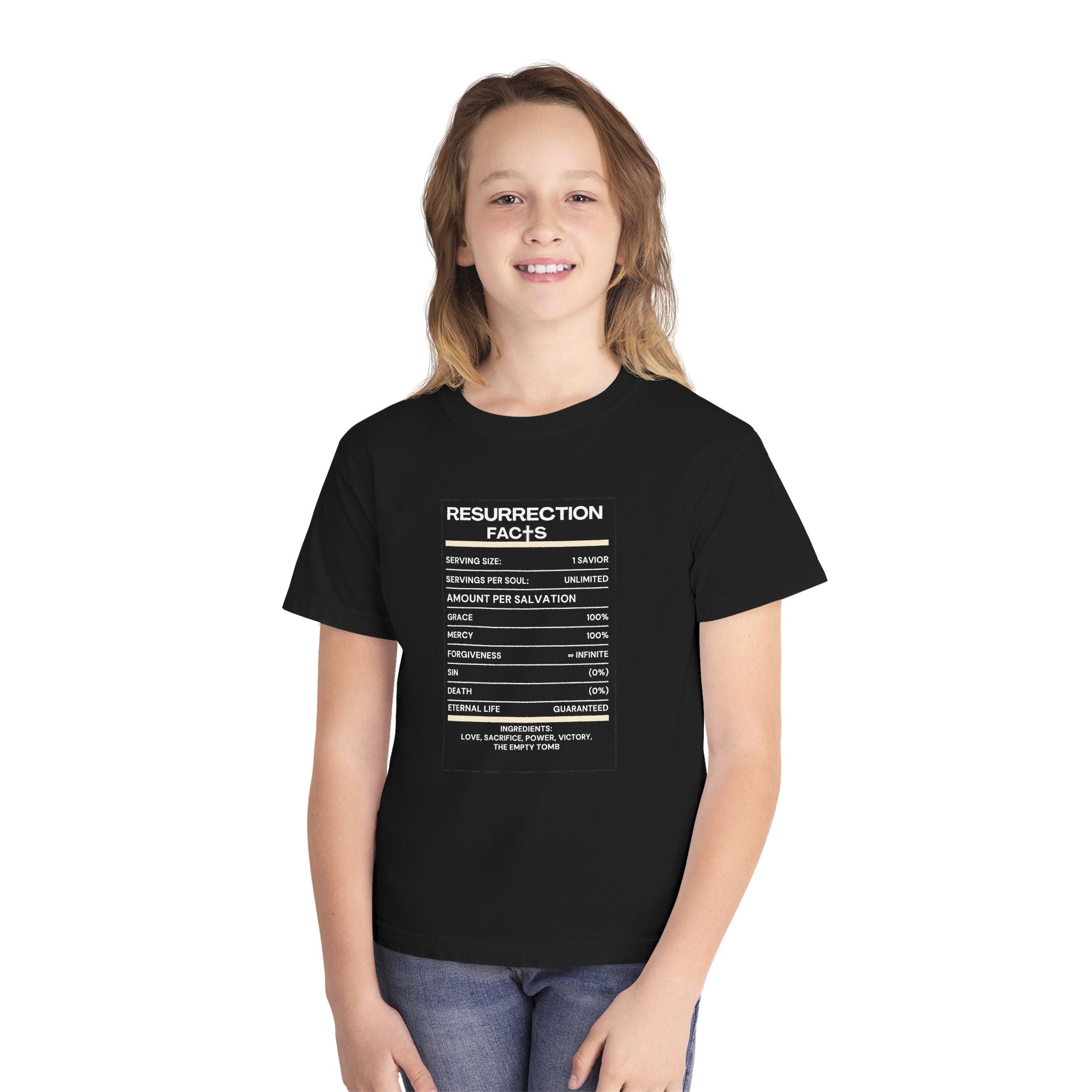 Resurrection Facts Youth Tee - Christian Faith Graphic Shirt