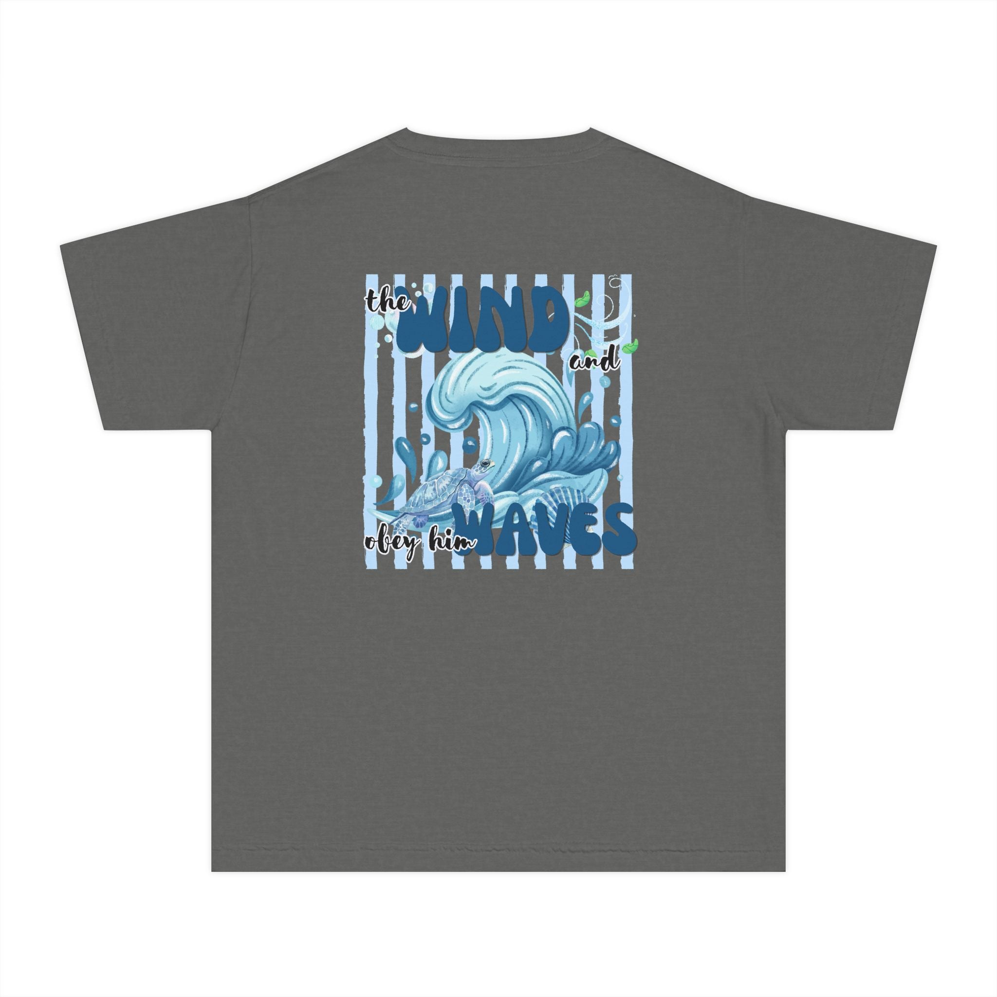 Youth Tee — "The Wind and Waves" Surf Wave Graphic Shirt