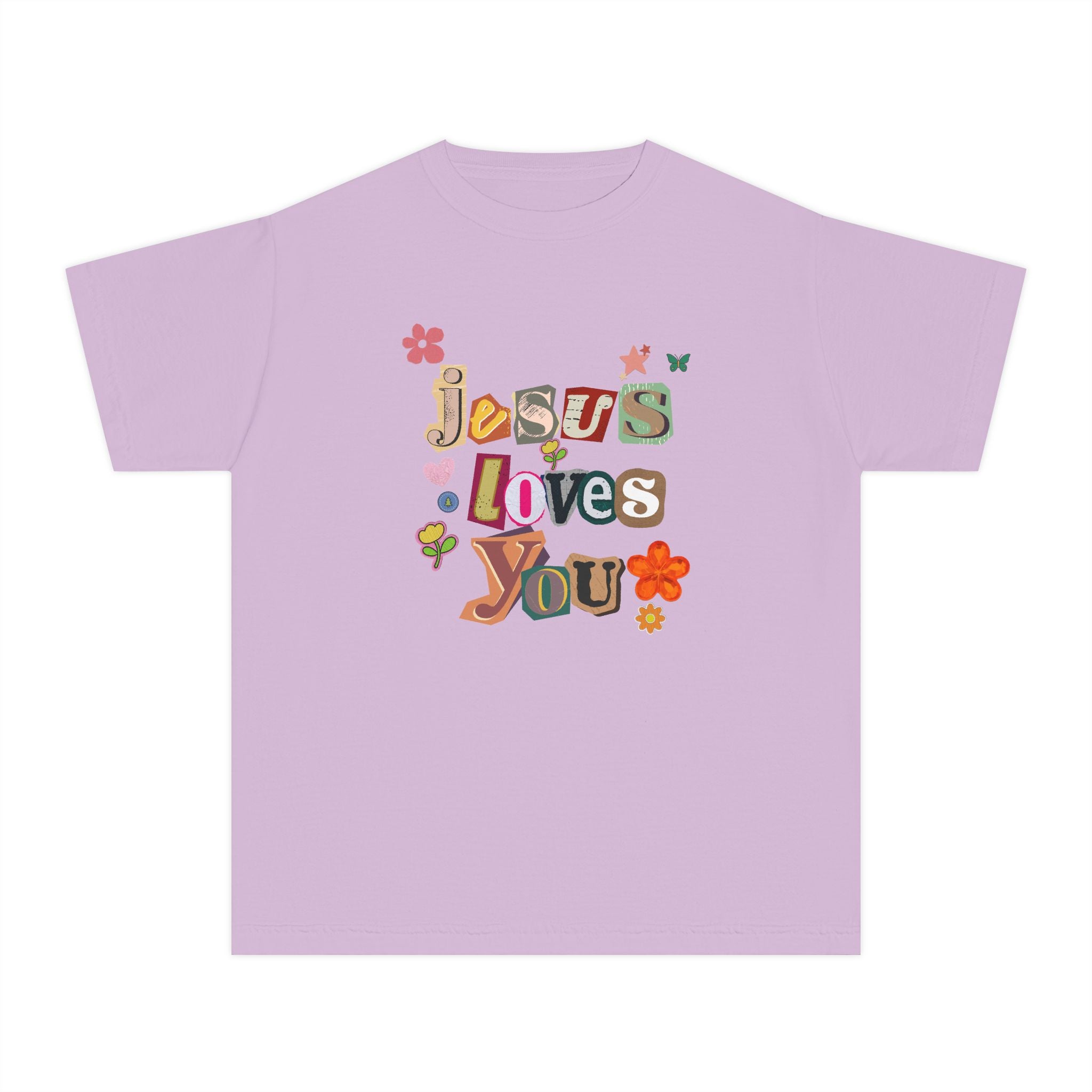 Kids "Jesus Loves You" Retro Floral Tee