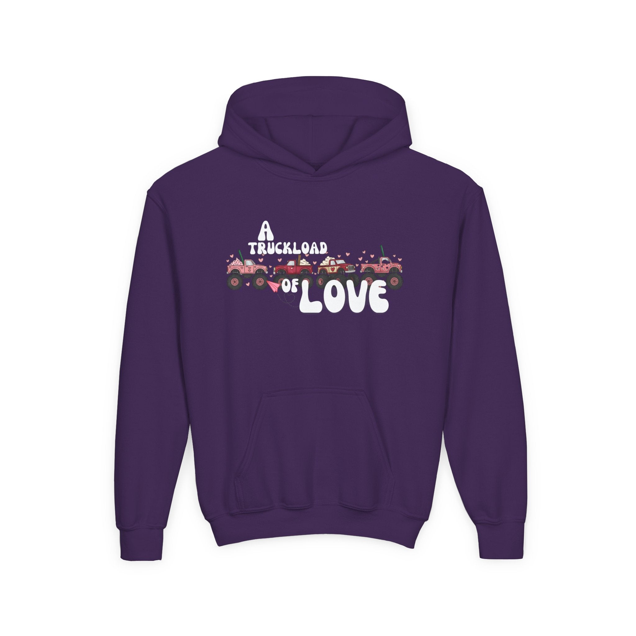 Youth Hoodie – Monster Truck Fleet Love Graphic