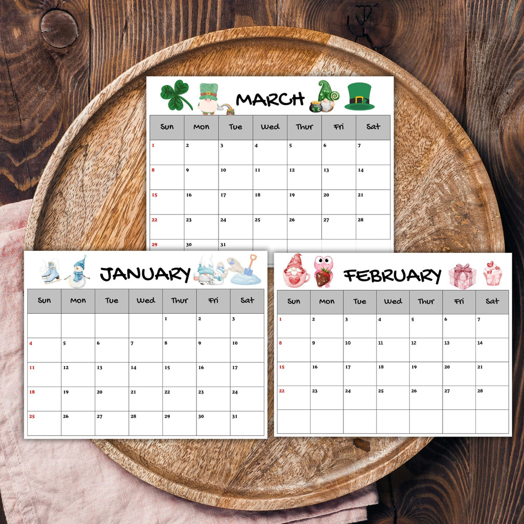 2026 Printable Calendar for Kids