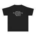 Youth Tee - "easily distracted by worship music" Christian Kids Shirt