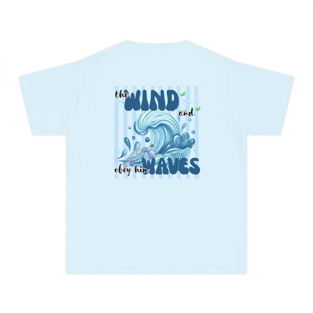 Youth Tee — "The Wind and Waves" Surf Wave Graphic Shirt