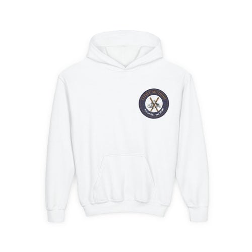 Little Ski Dude Kids Hoodie — Alpine Social Club Vintage Ski Crest
