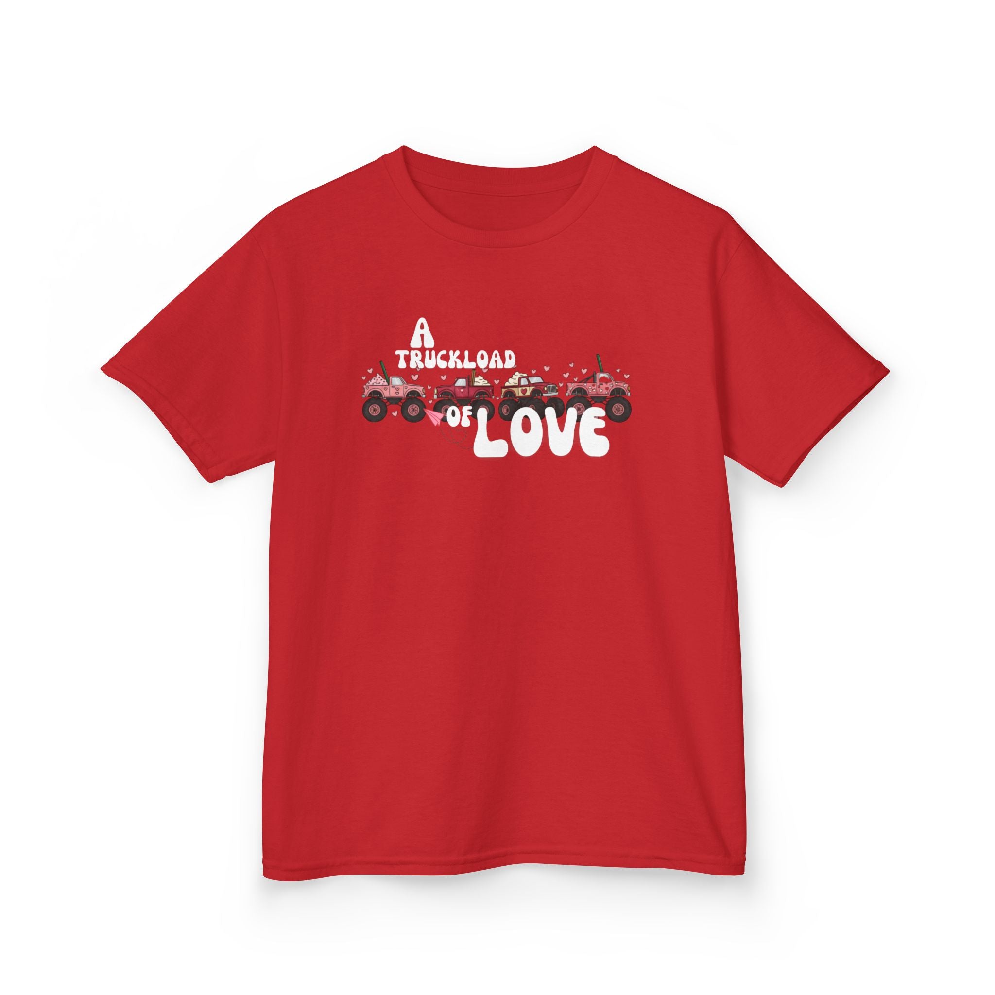 Kids T-Shirt “A Truckload of Love” Cute Valentine Tee