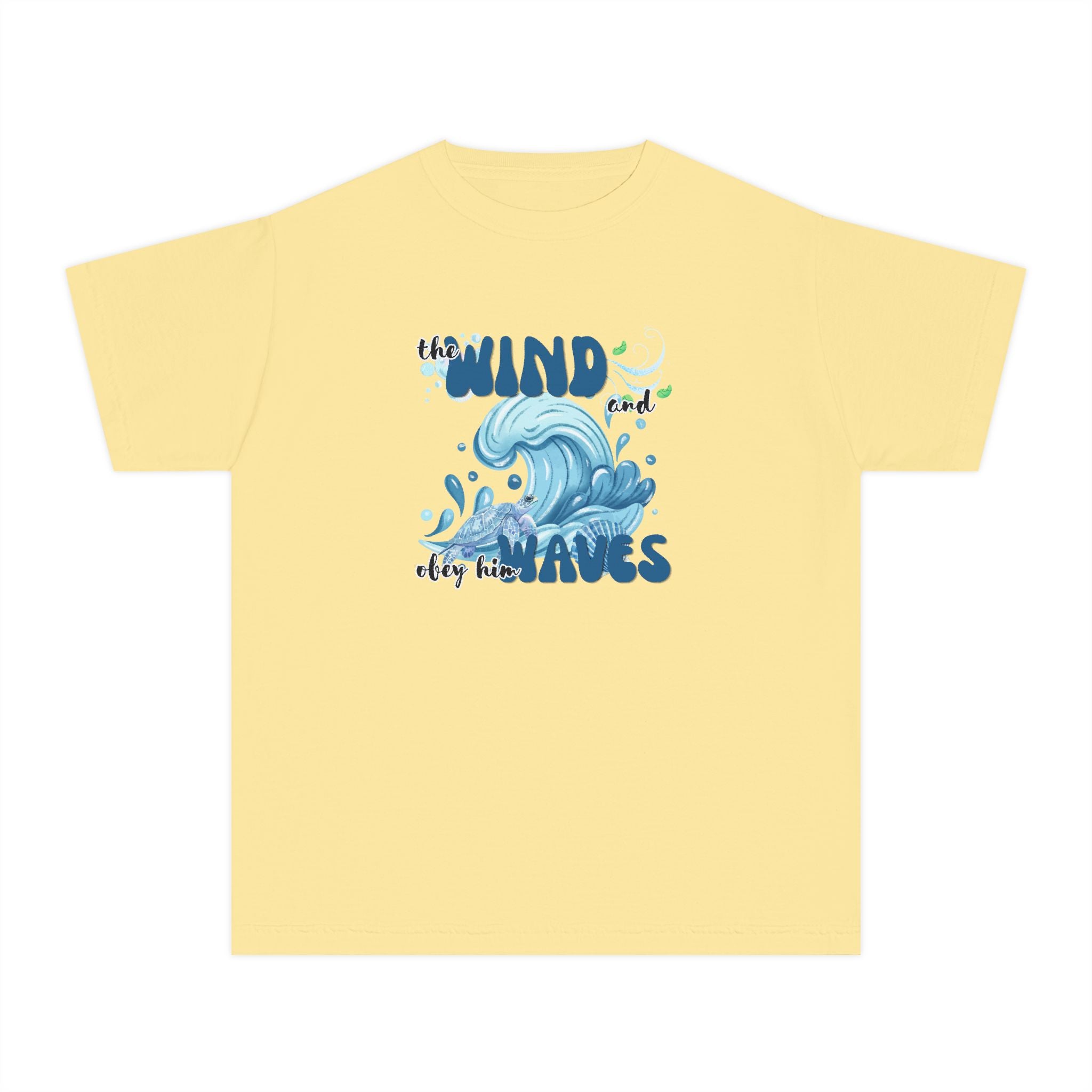 Youth Tee — "The Wind and Waves" Surf Wave Graphic Shirt