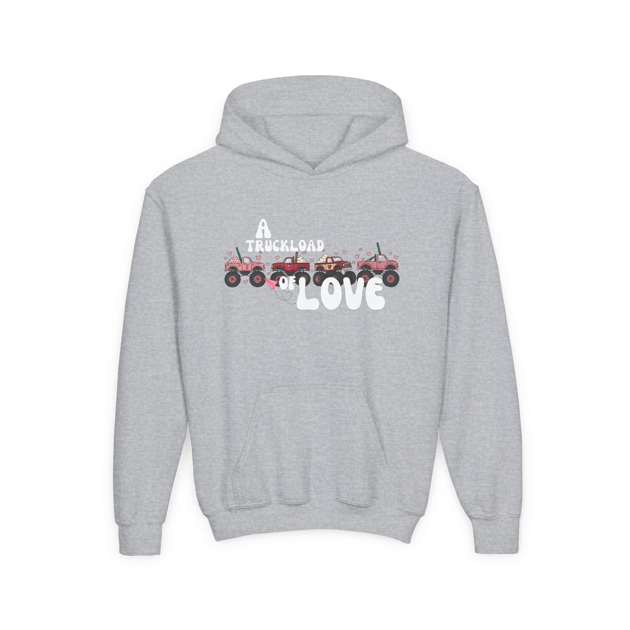 Youth Hoodie – Monster Truck Fleet Love Graphic