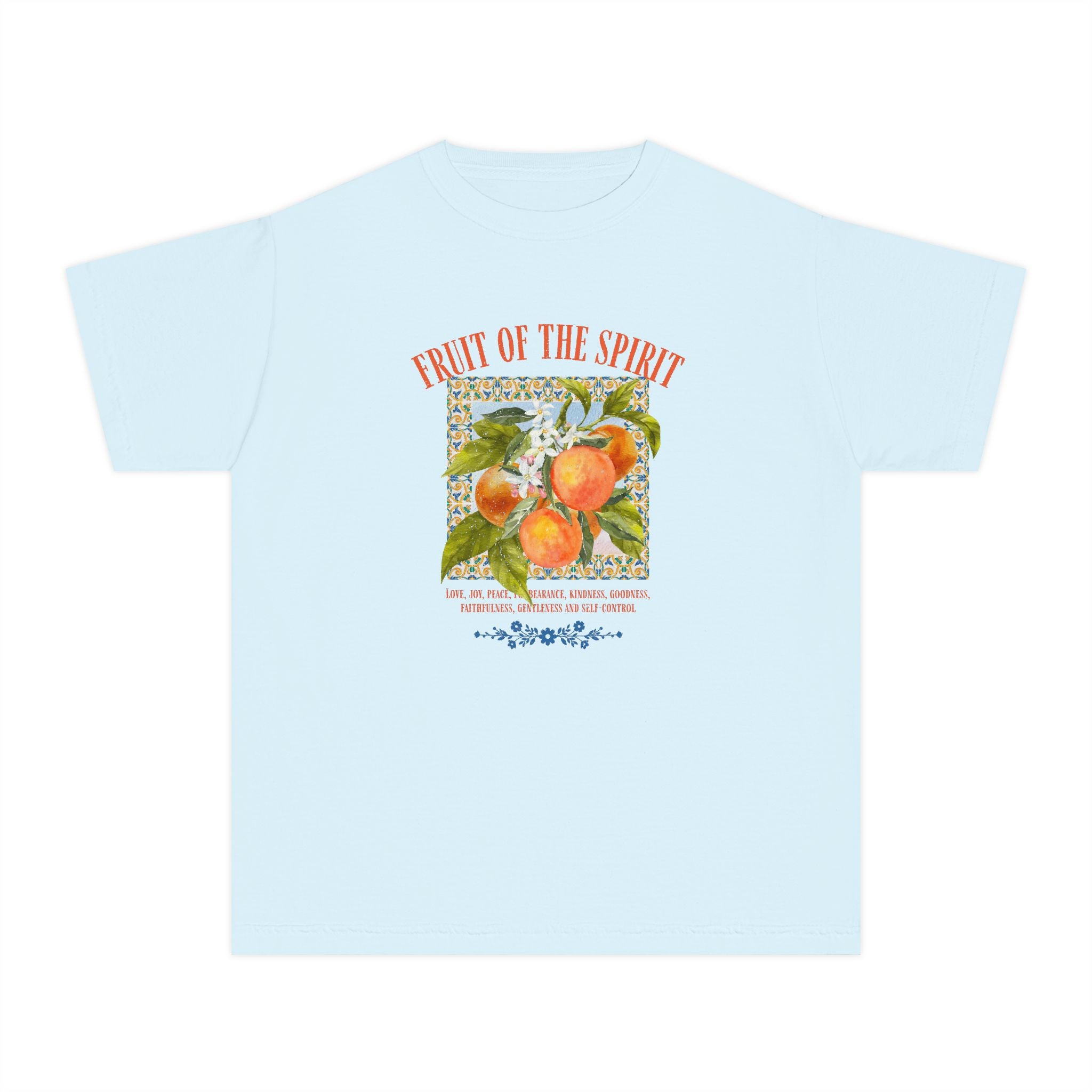 Youth Tee - "Fruit of the Spirit" Peach Graphic
