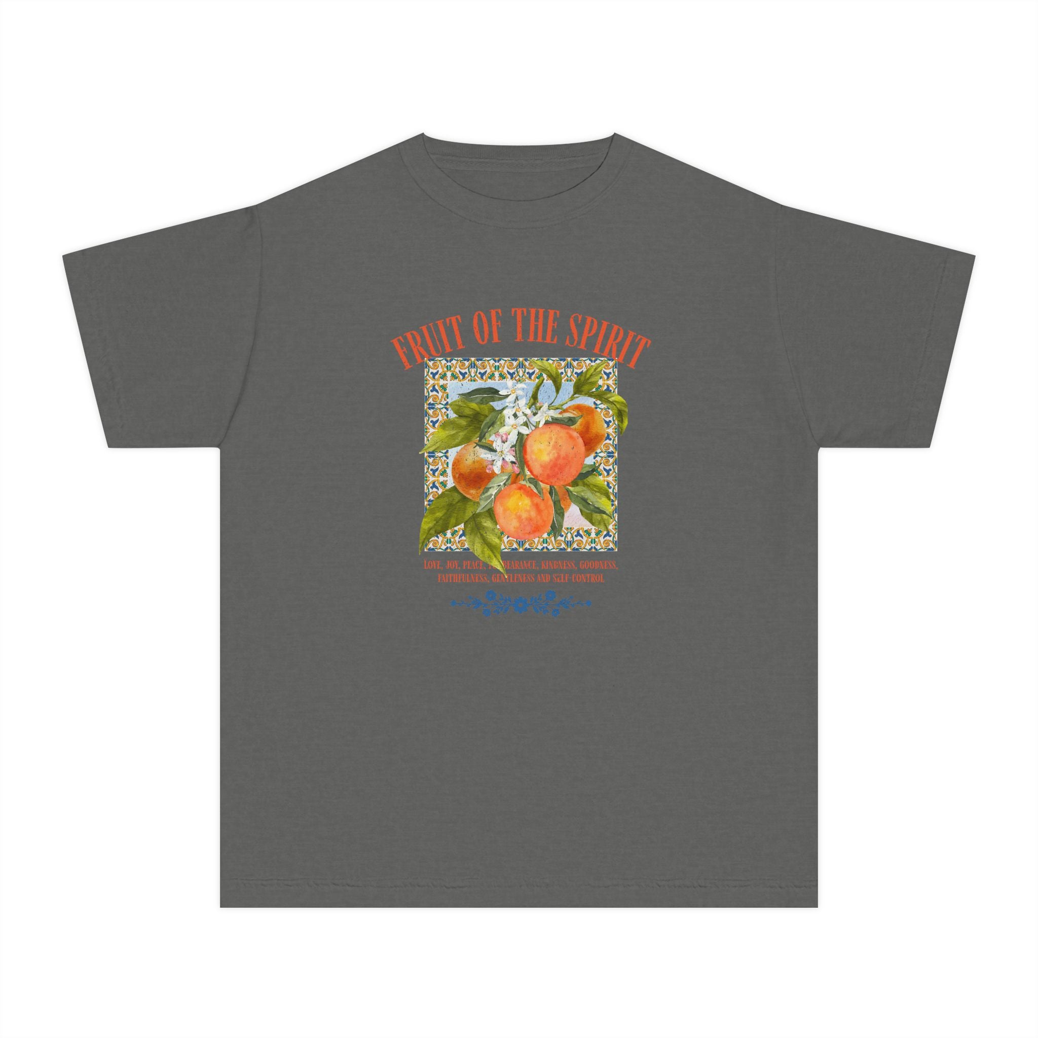 Youth Tee - "Fruit of the Spirit" Peach Graphic