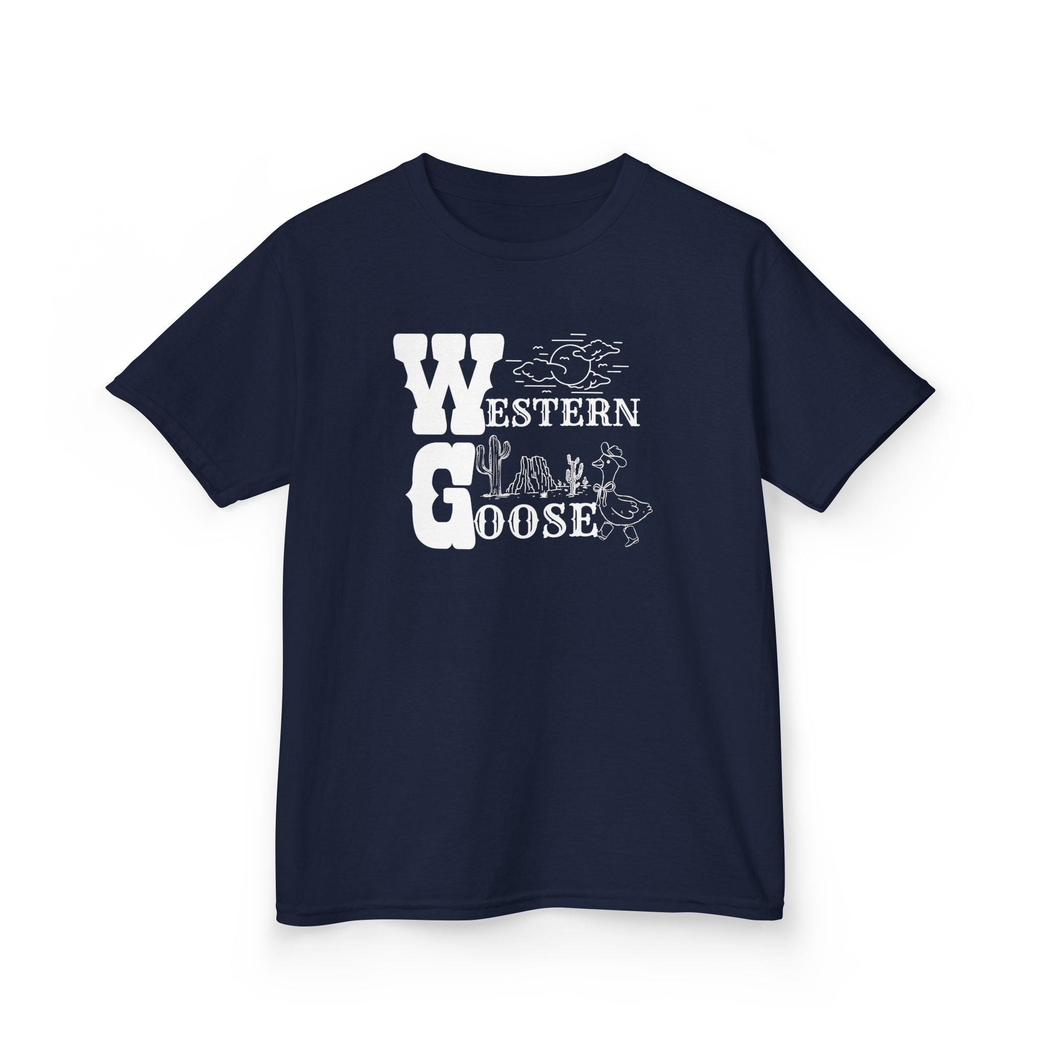 Kids Tee - "Western Goose" Vintage Rodeo Logo Shirt for Boys & Girls