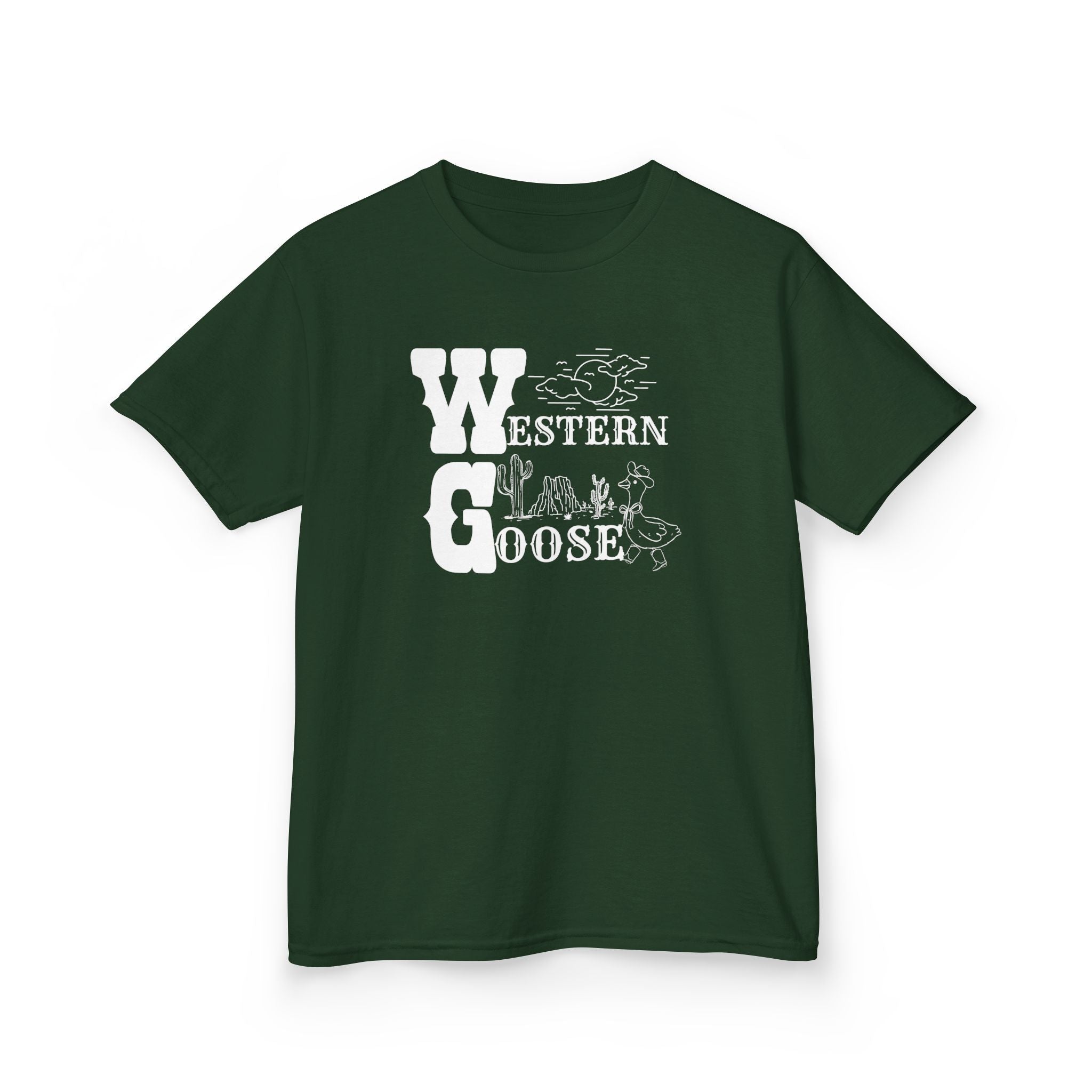 Kids Tee - "Western Goose" Vintage Rodeo Logo Shirt for Boys & Girls