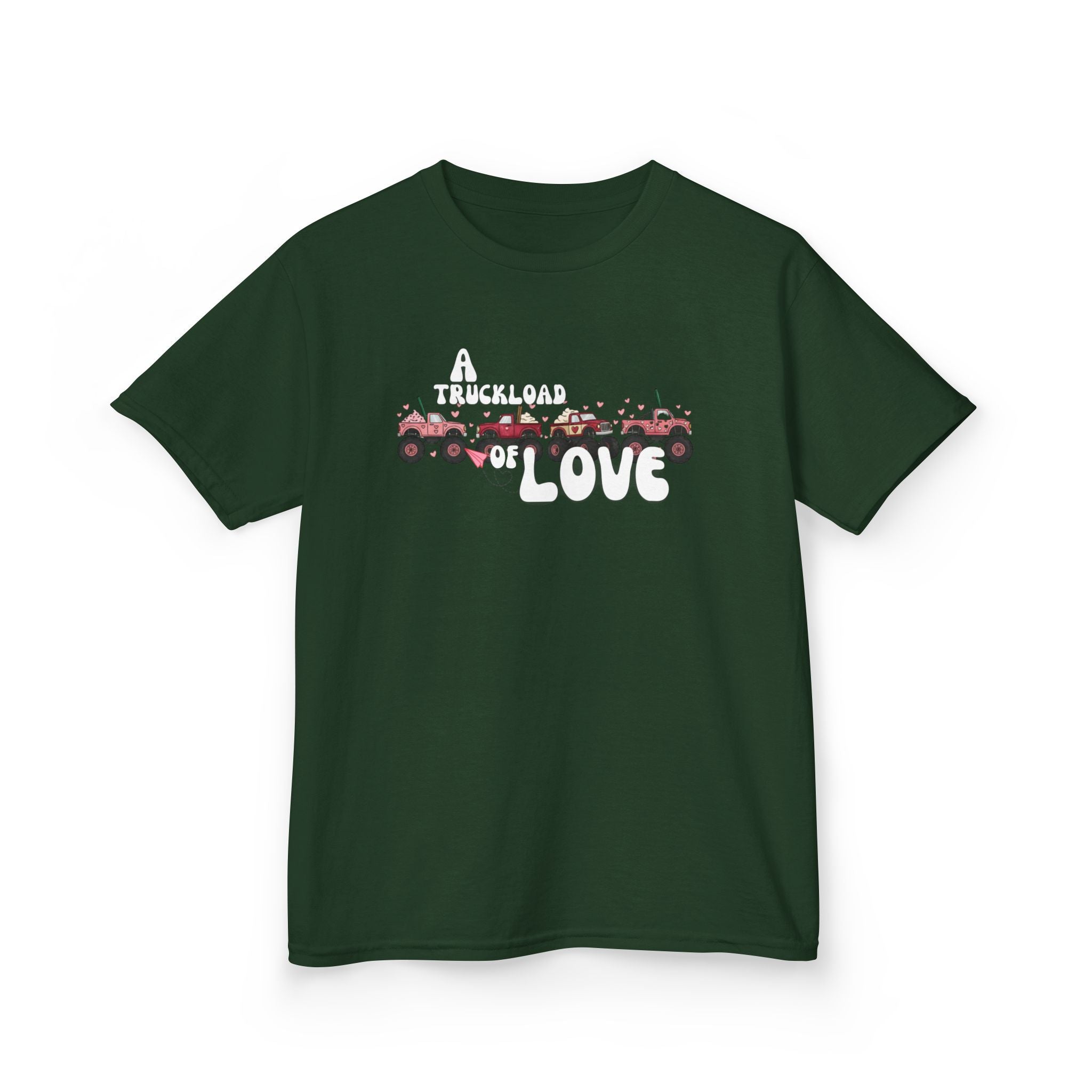 Kids T-Shirt “A Truckload of Love” Cute Valentine Tee