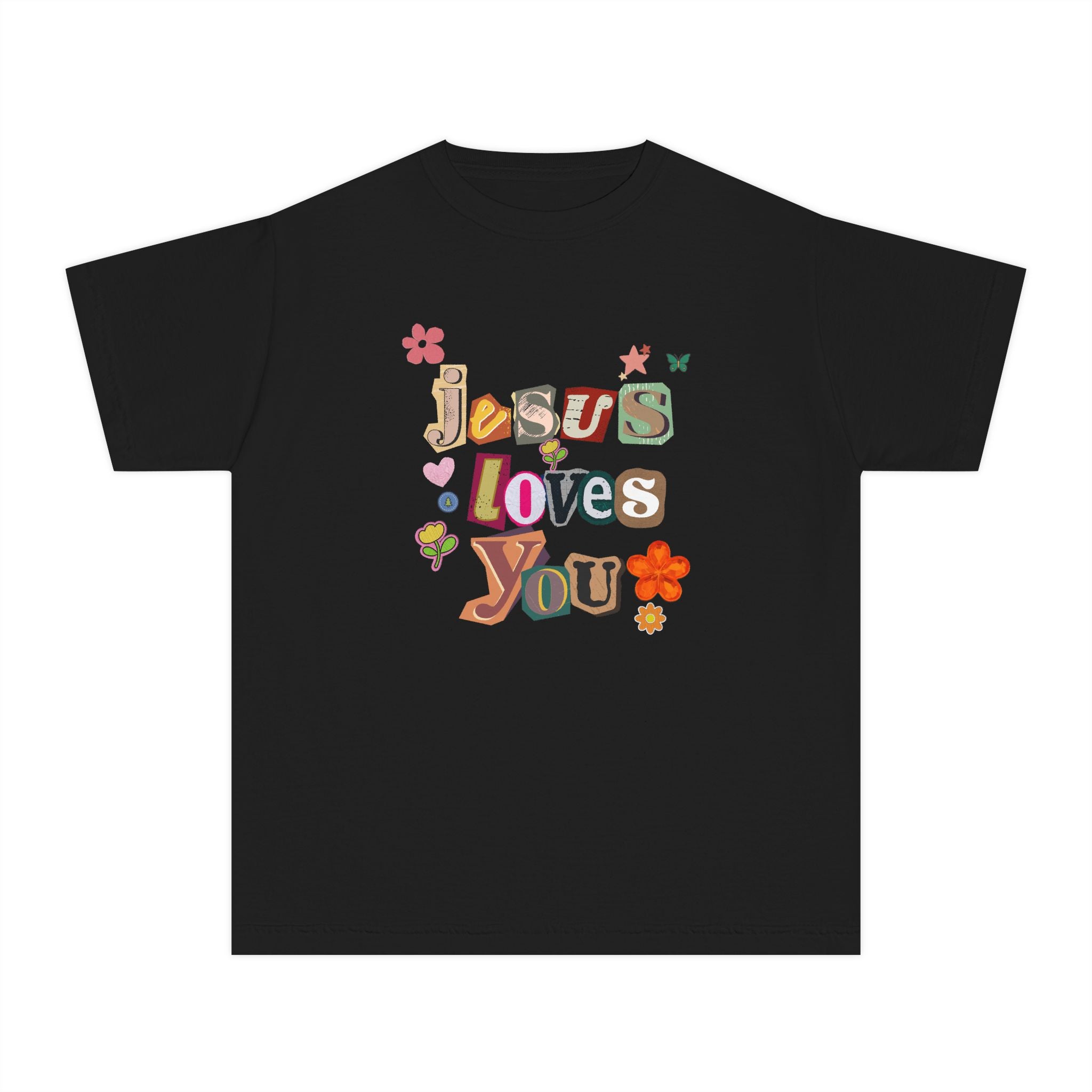 Kids "Jesus Loves You" Retro Floral Tee