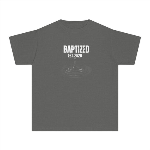Baptized Tee - 'Baptized Est. 2026' Youth Christian Baptism T-Shirt