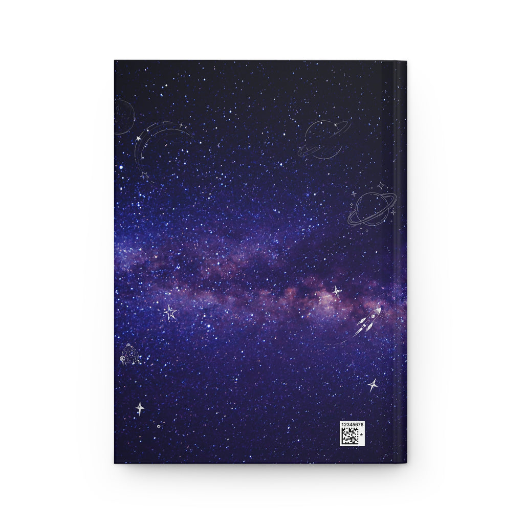 Purple Nebula -"Tell It to the Moon" Hardcover Journal — Personalized Moon & Galaxy Notebook