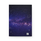 Purple Nebula -"Tell It to the Moon" Hardcover Journal — Personalized Moon & Galaxy Notebook